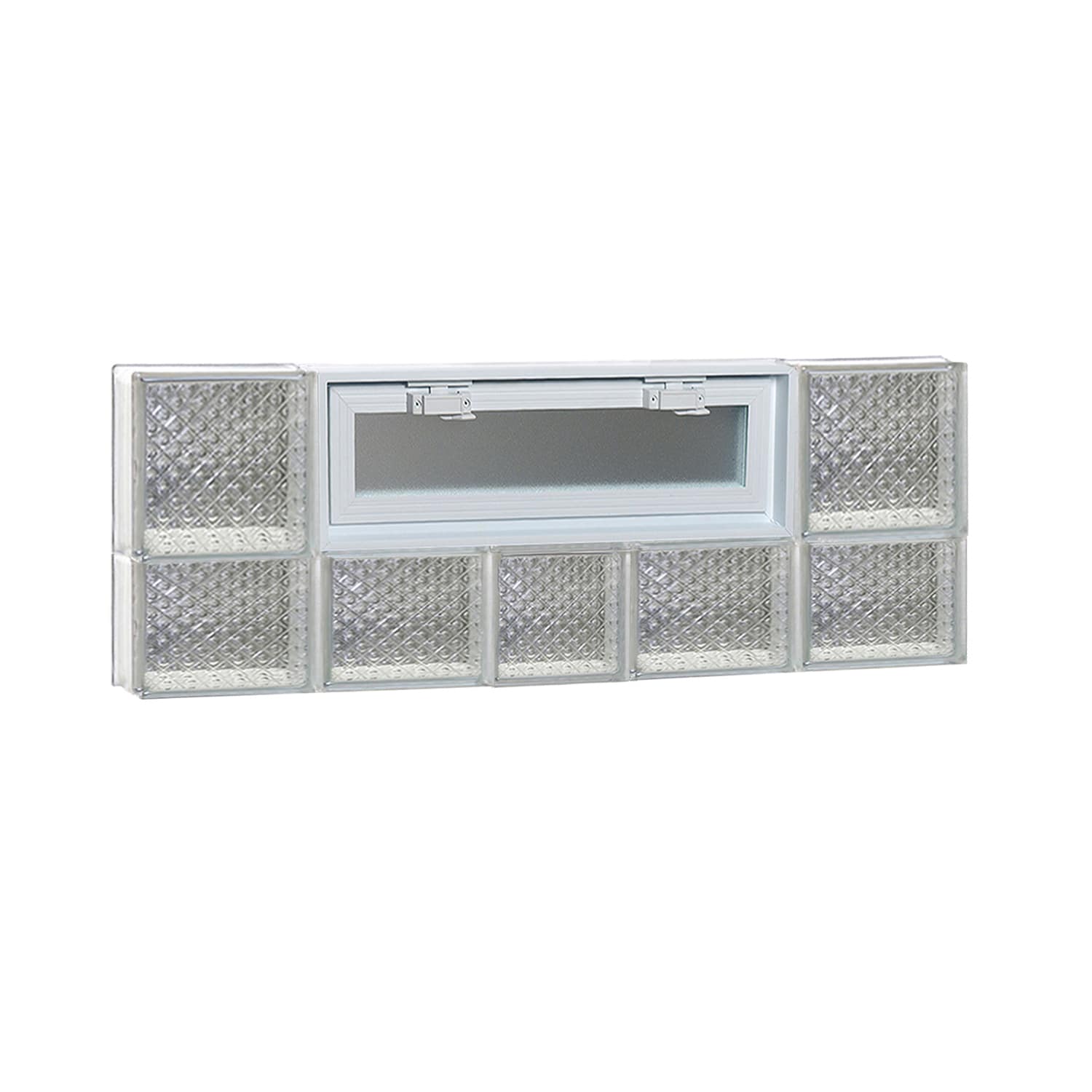 REDI2SET V3814DP Diamond Glass 36-3/4-in x 13-1/2-in Frameless Replacement Vented Glass Block Window