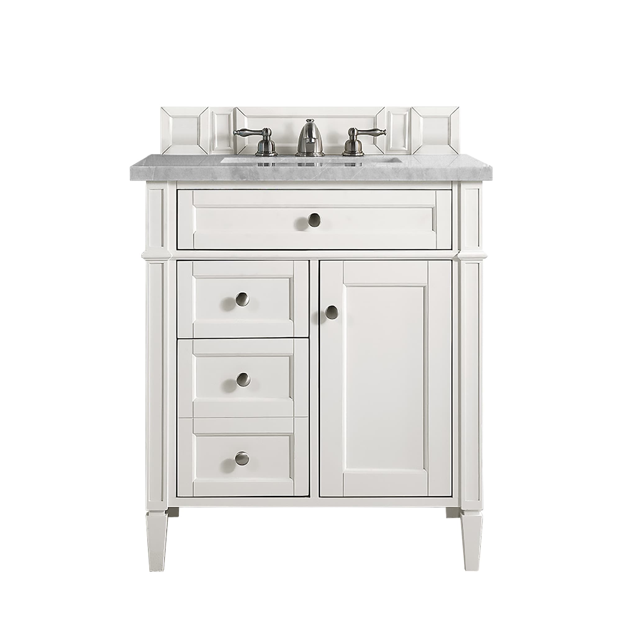 James Martin Vanities Brittany 30in Bright White Undermount Single