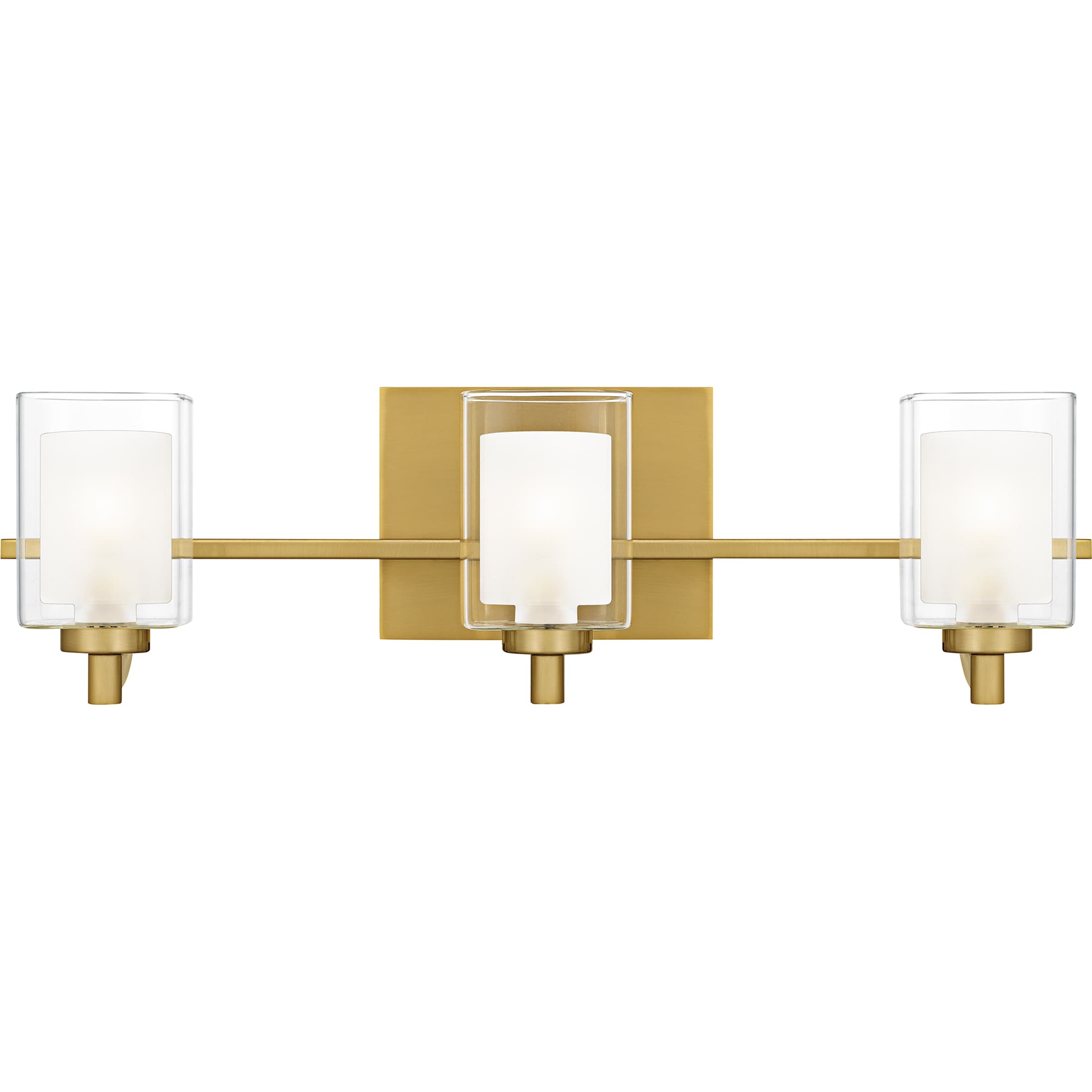 Quoizel Kolt 21-in 3 Light Brushed Gold Transitional Bathroom Vanity light
