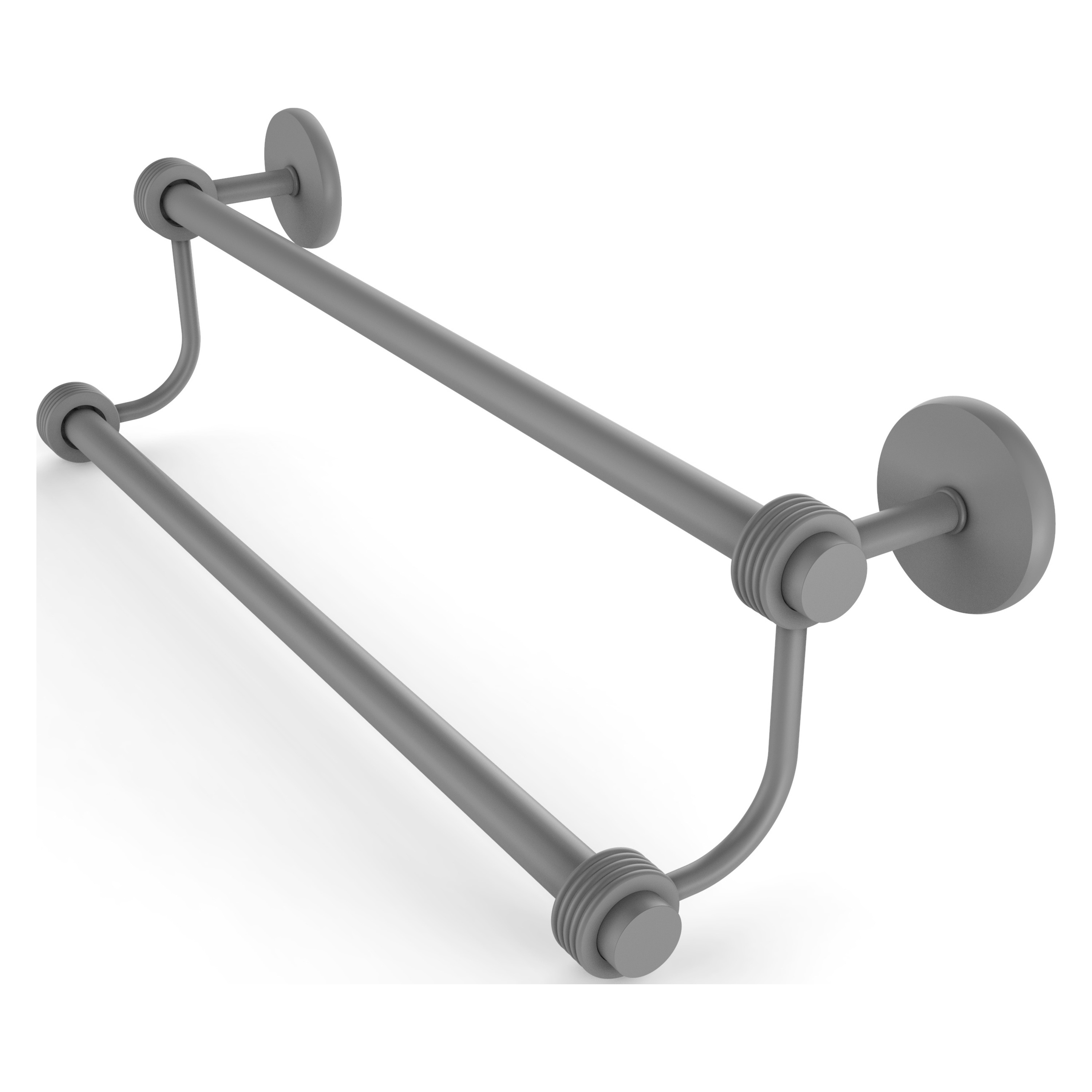 Allied Brass 7272G/36-GYM Satellite Orbit Two 36-in double Matte Gray Wall mount Double Towel Bar