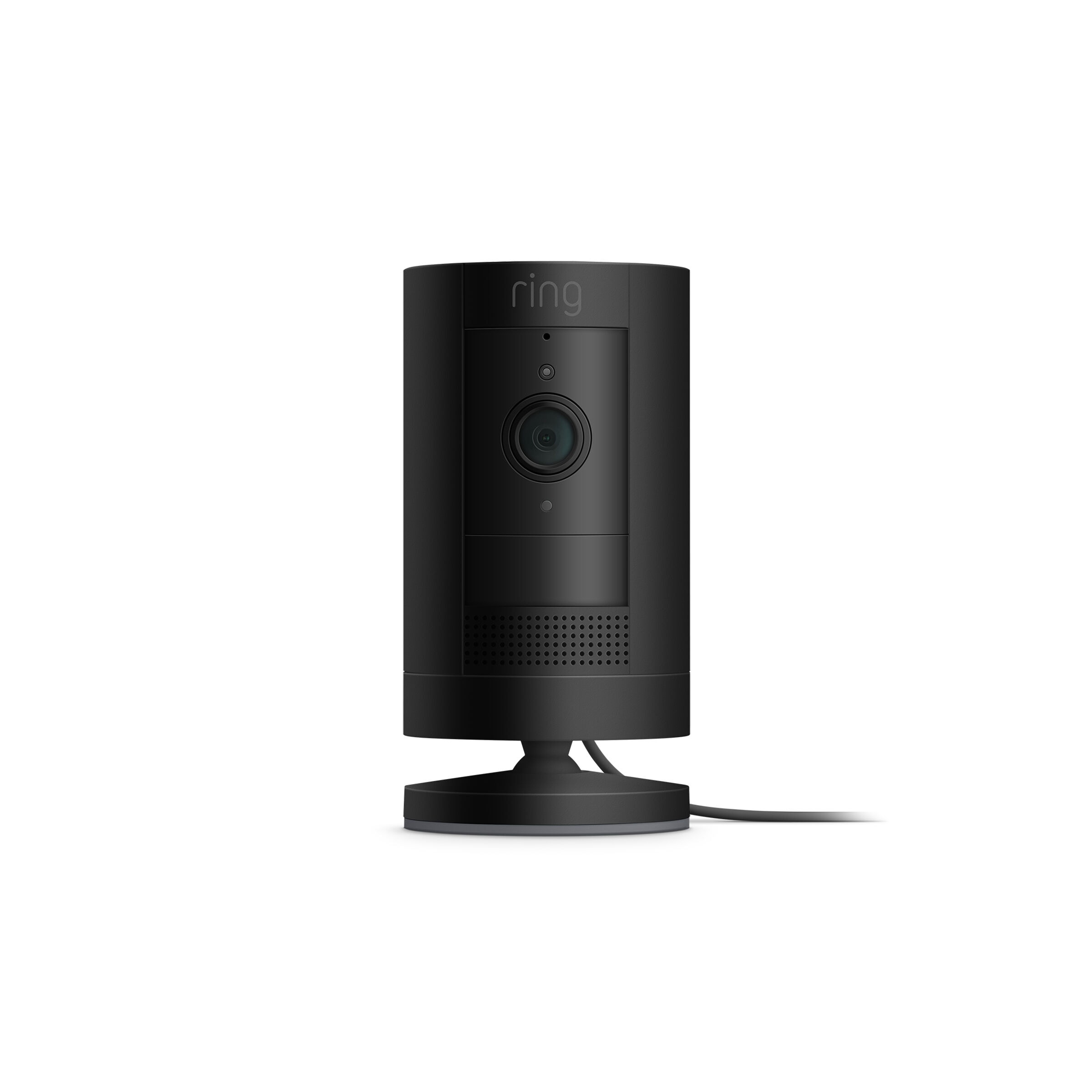 Ring Stick Up Cam Plug-In - Indoor/Outdoor Smart Security Wifi Video Camera with 2-Way Talk, Night Vision, Black