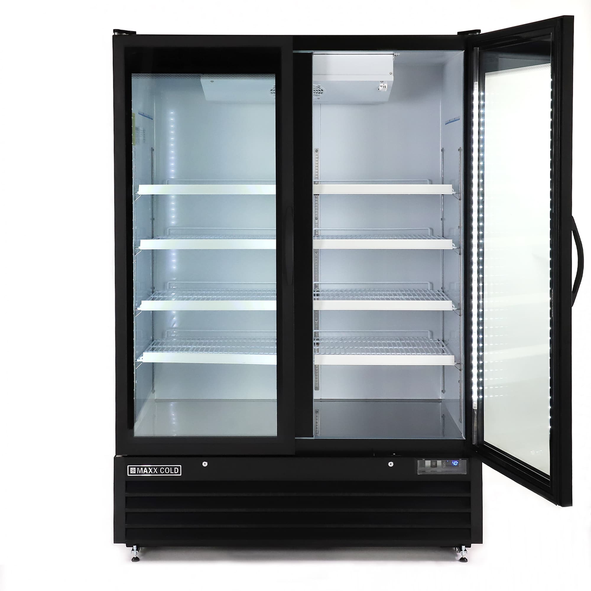 Maxx Cold Glass Doors with Adjustable Shelves 50-cu ft