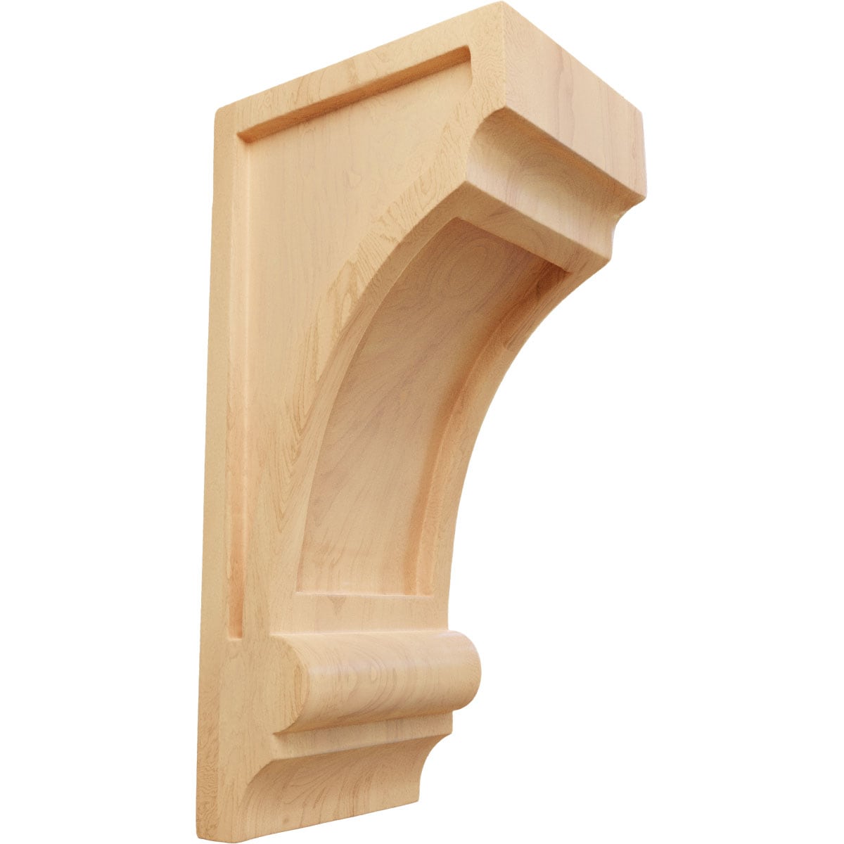 Ekena Millwork CORW04X05X10DIRO 4-in x 5.0-in x 10-in Unfinished Red oak Wood Paintable/Stainable Corbel
