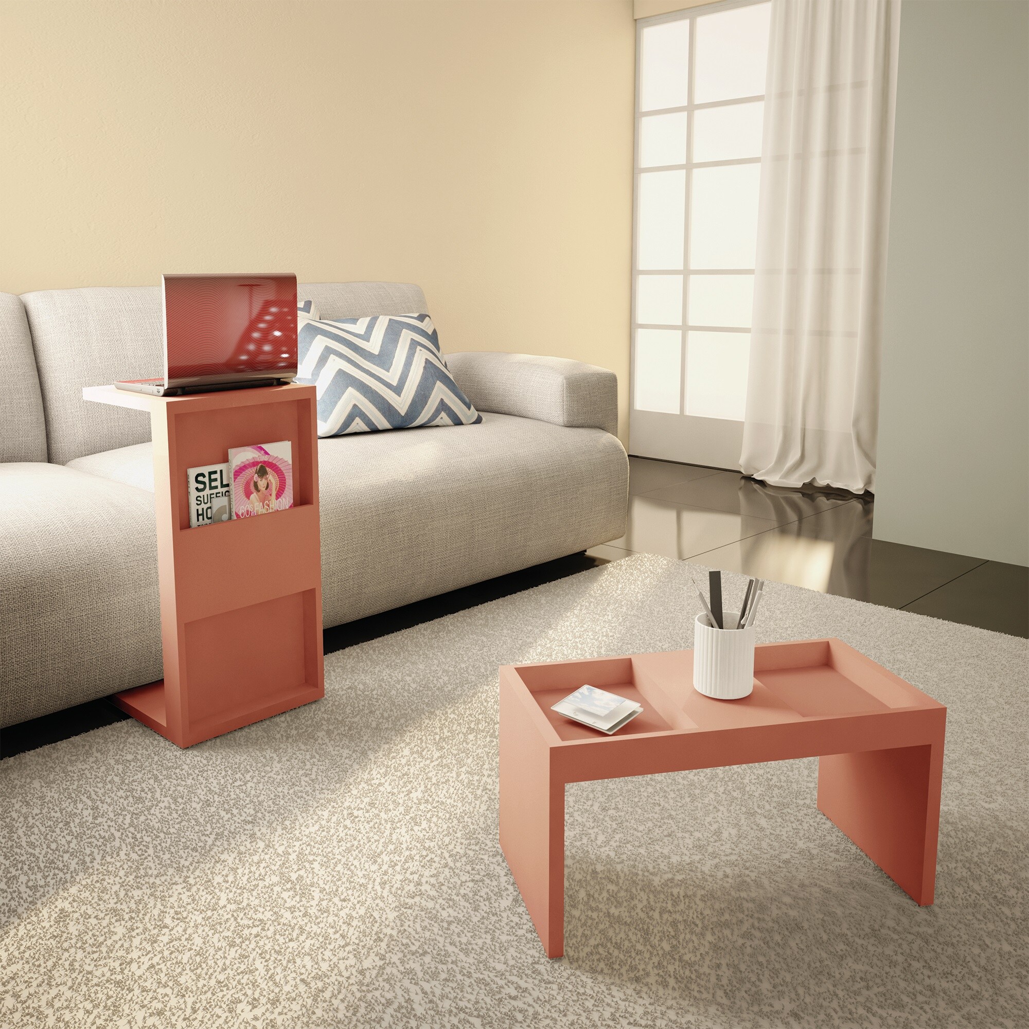 Manhattan Comfort 2-13LC2 Accent-Table-Sets - View #5