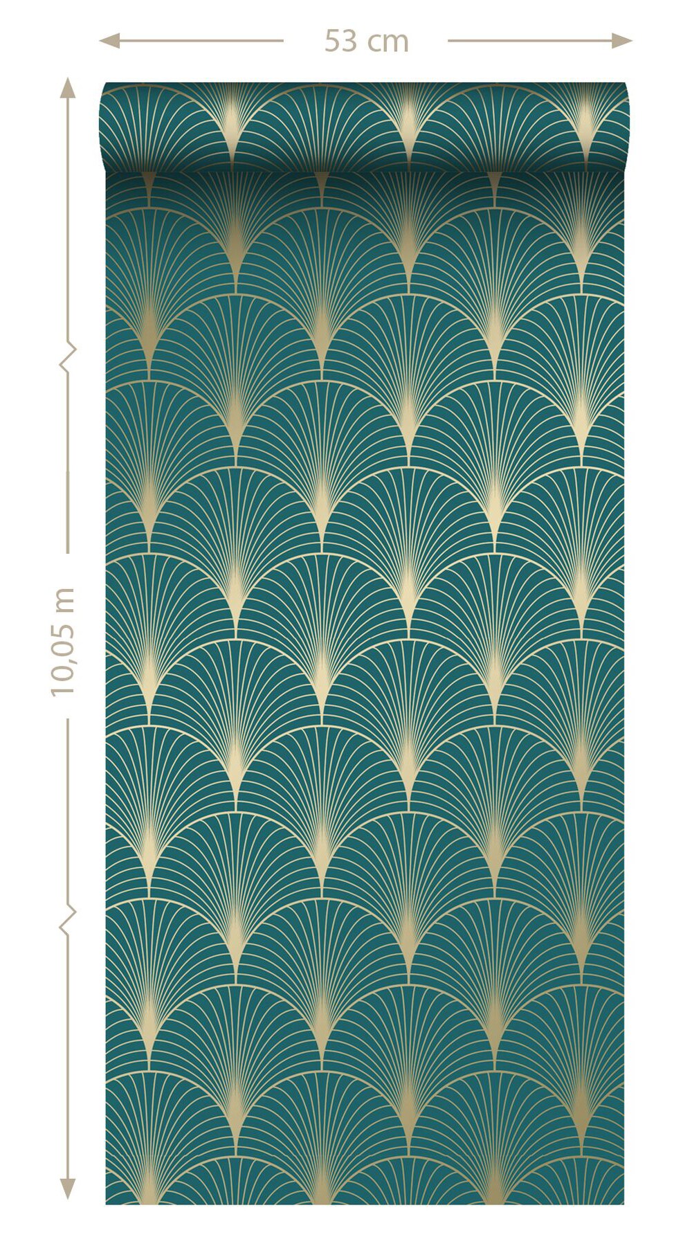 Lempicka Black Art Deco Motif Paper Non-Pasted Non-Woven Metallic Wallpaper