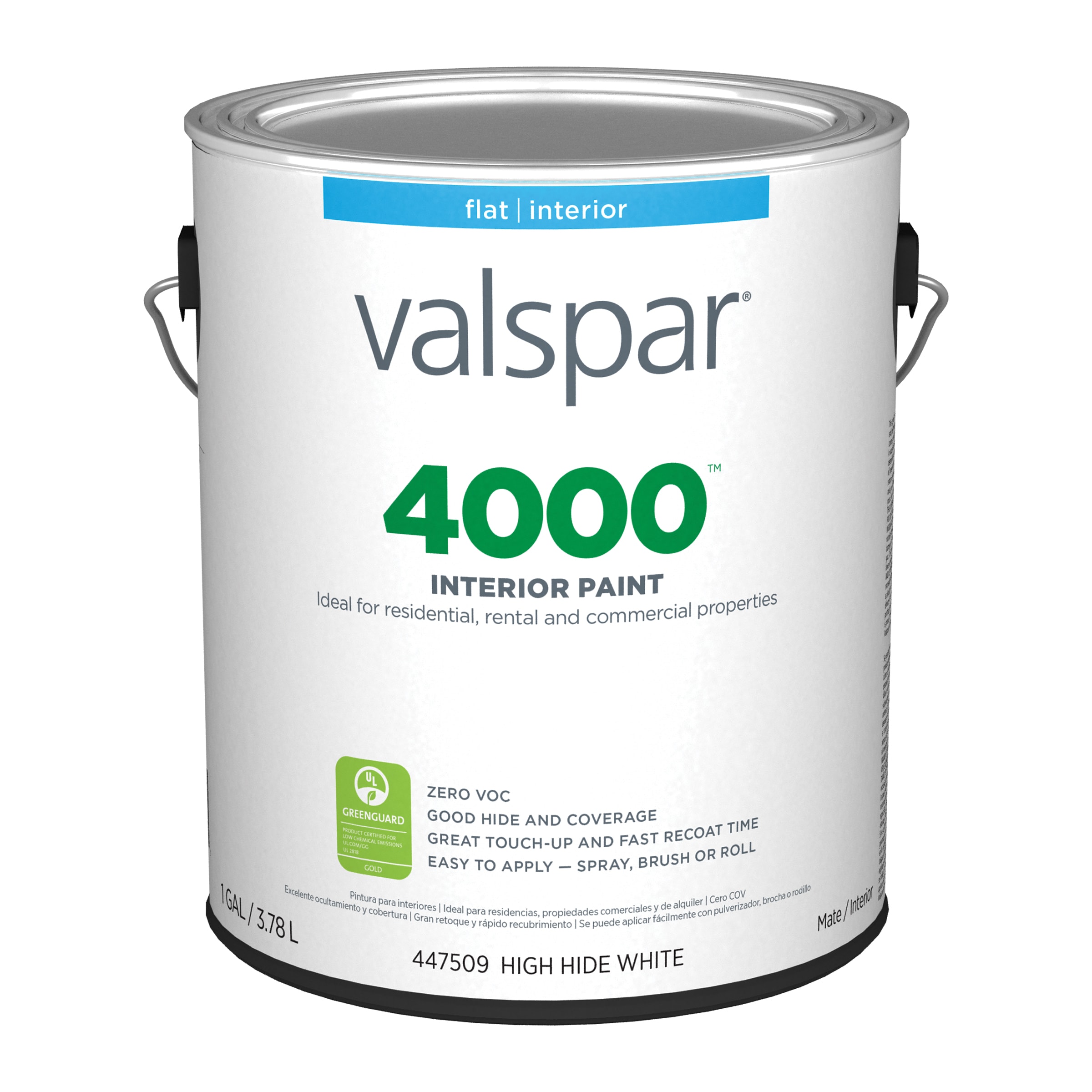 Valspar 007.9447509.007 4000 Flat High Hiding White Latex Interior Paint ( 1-gallon )
