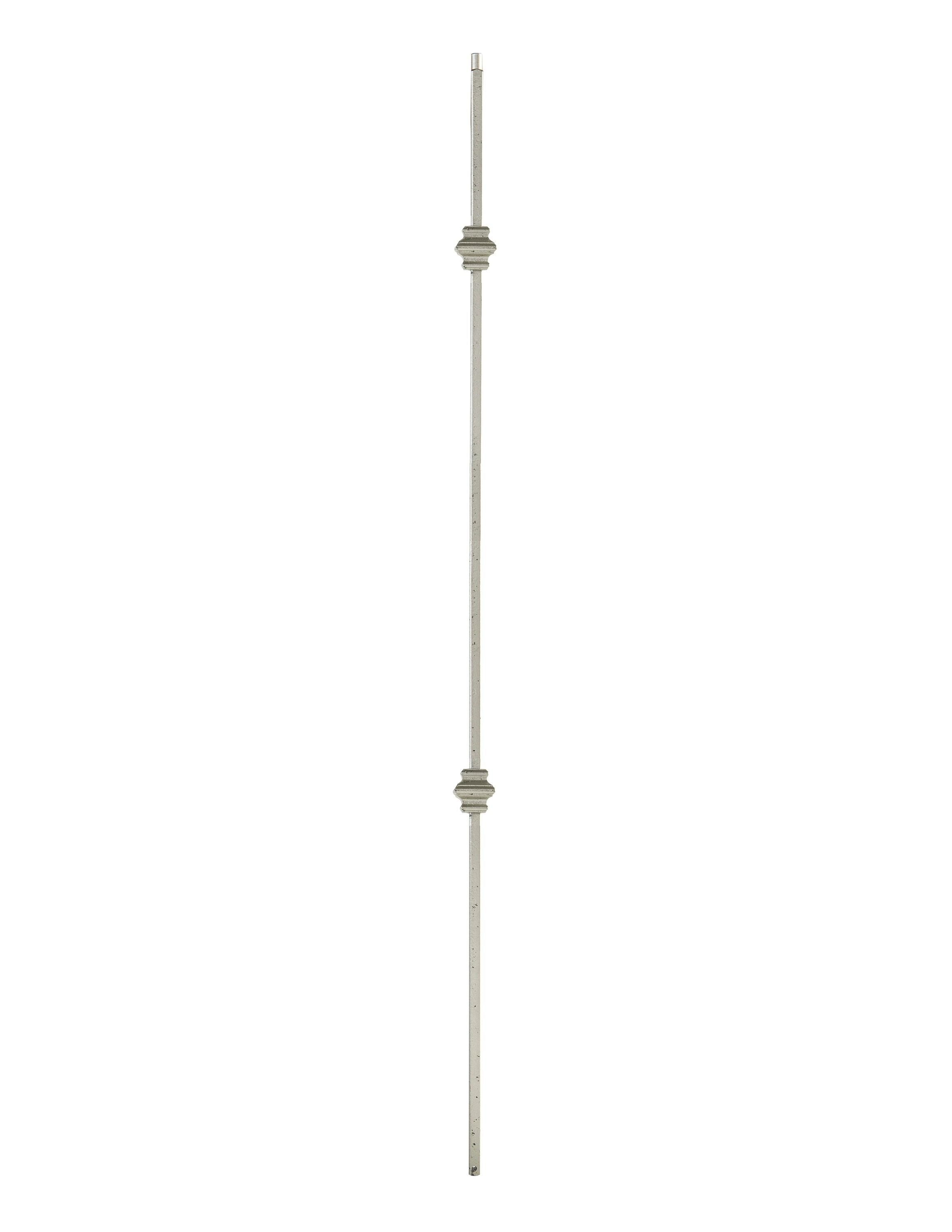 Crown Heritage 4583702NI44 44-in x 1.625-in Satin Nickel Steel Pin Top Double Knuckle Stair Baluster