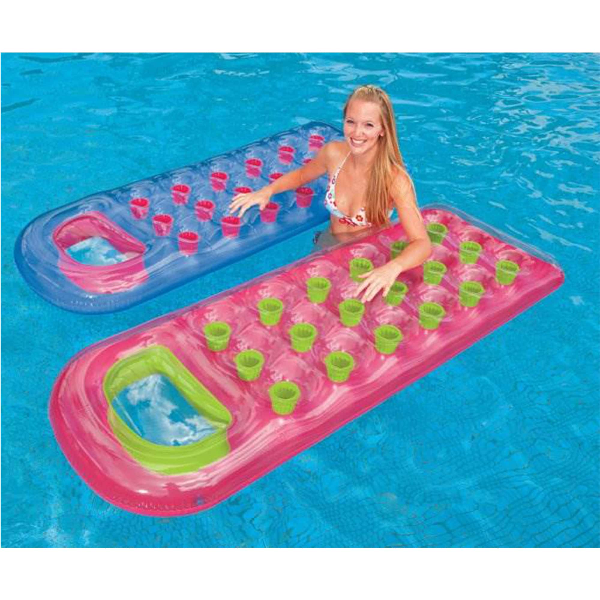 Intex 74-in x 28-in 1 -Seat Multicolored Pool mattress 2 -Pack