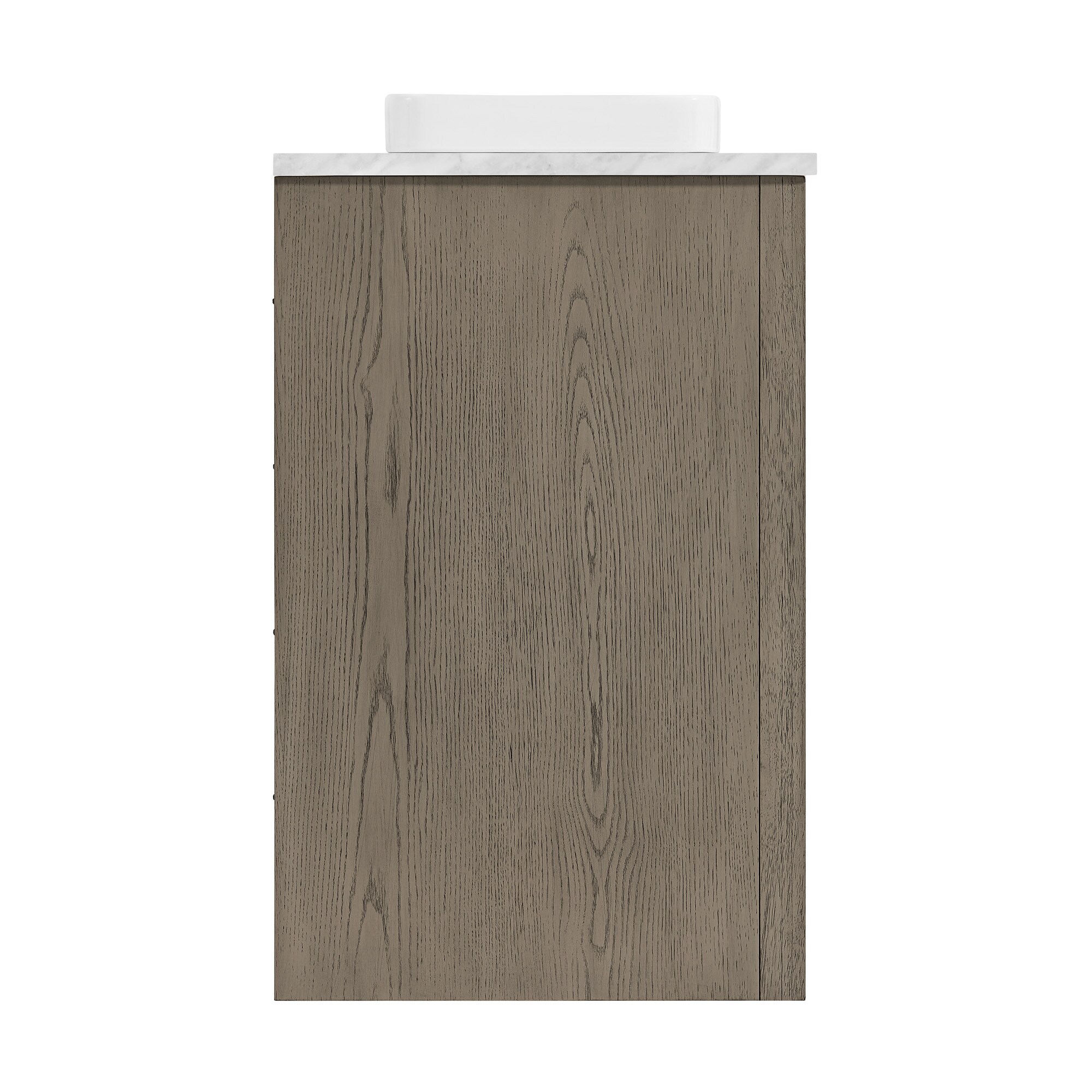 Greentouch Home Knowell 60-in Rustic Taupe Oak Semi-recessed Double ...