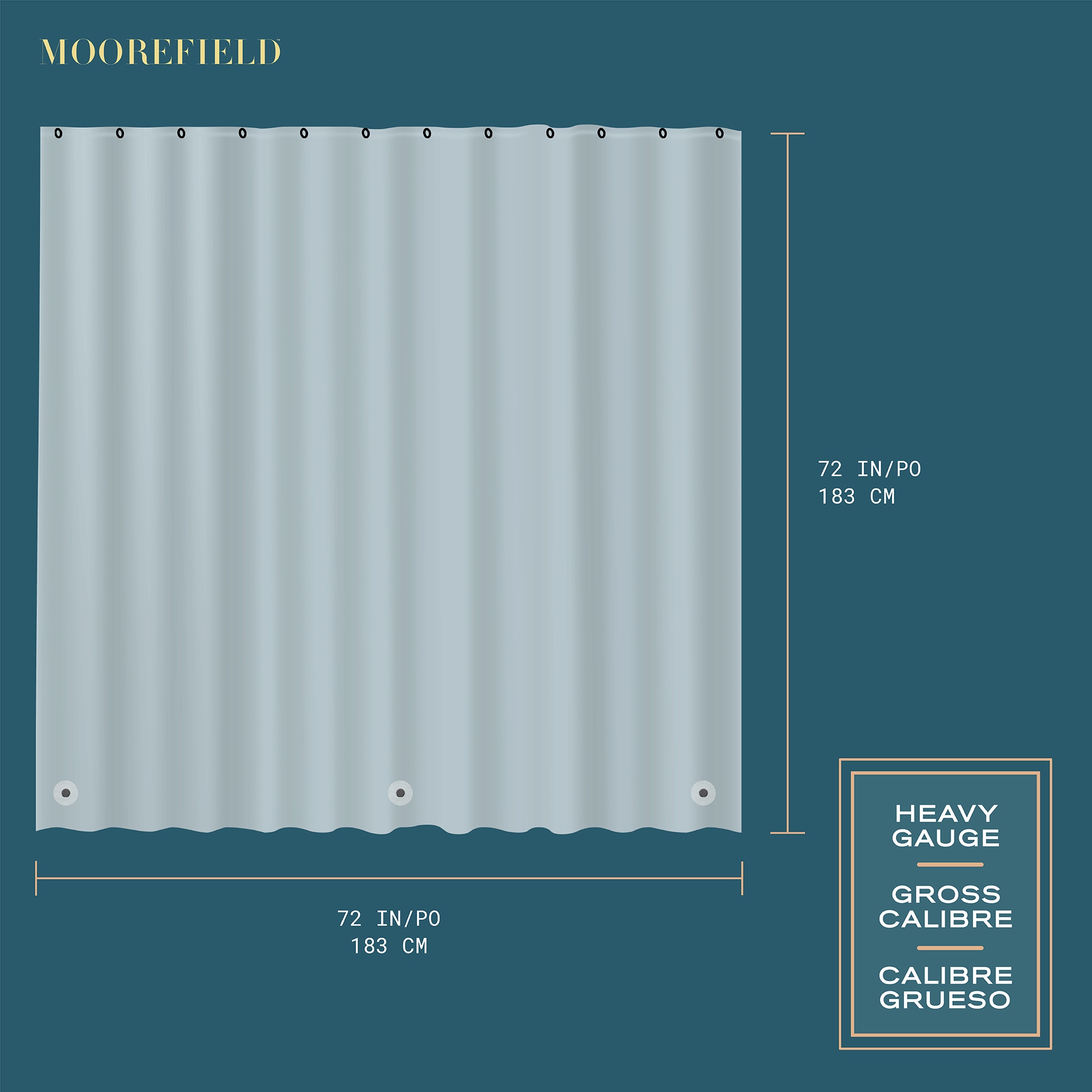 Moorefield LS423CLR Shower-Curtains-Liners - View #5