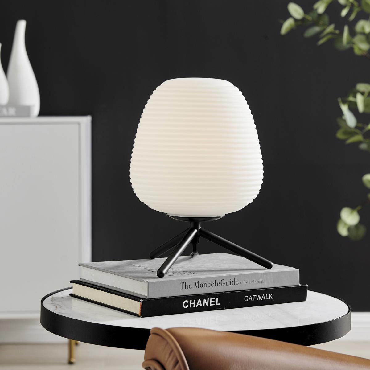 Lite Source LS-23812 Moon 11 inch 500 watt Black Table Lamp Portable ...