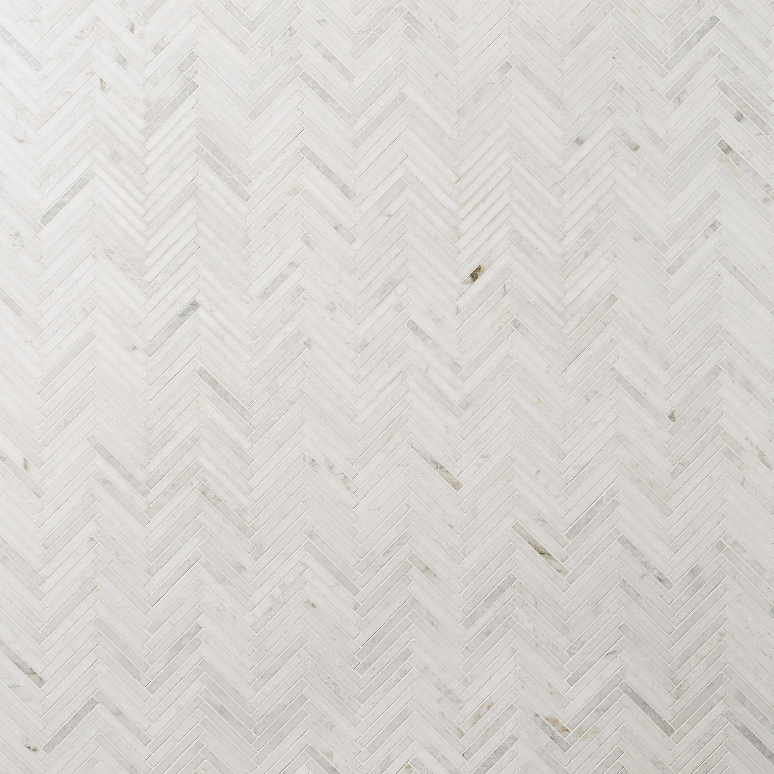 White Herringbone Marble Mosaic Tile for Walls and Floors