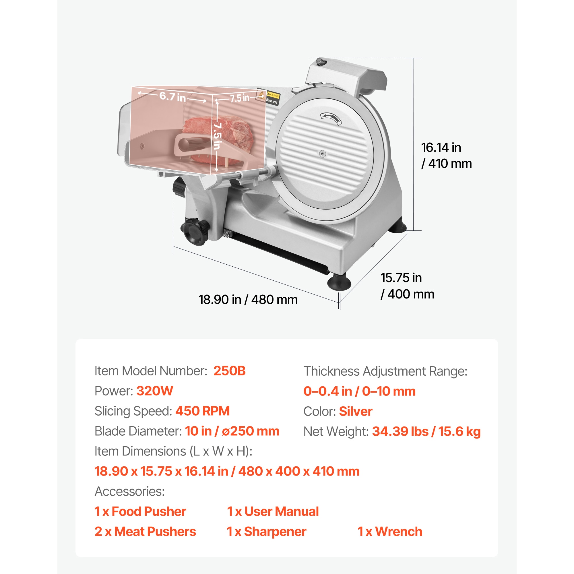 VEVOR SCDRQPJSYKBZ14854V1 Food-Slicers - View #7