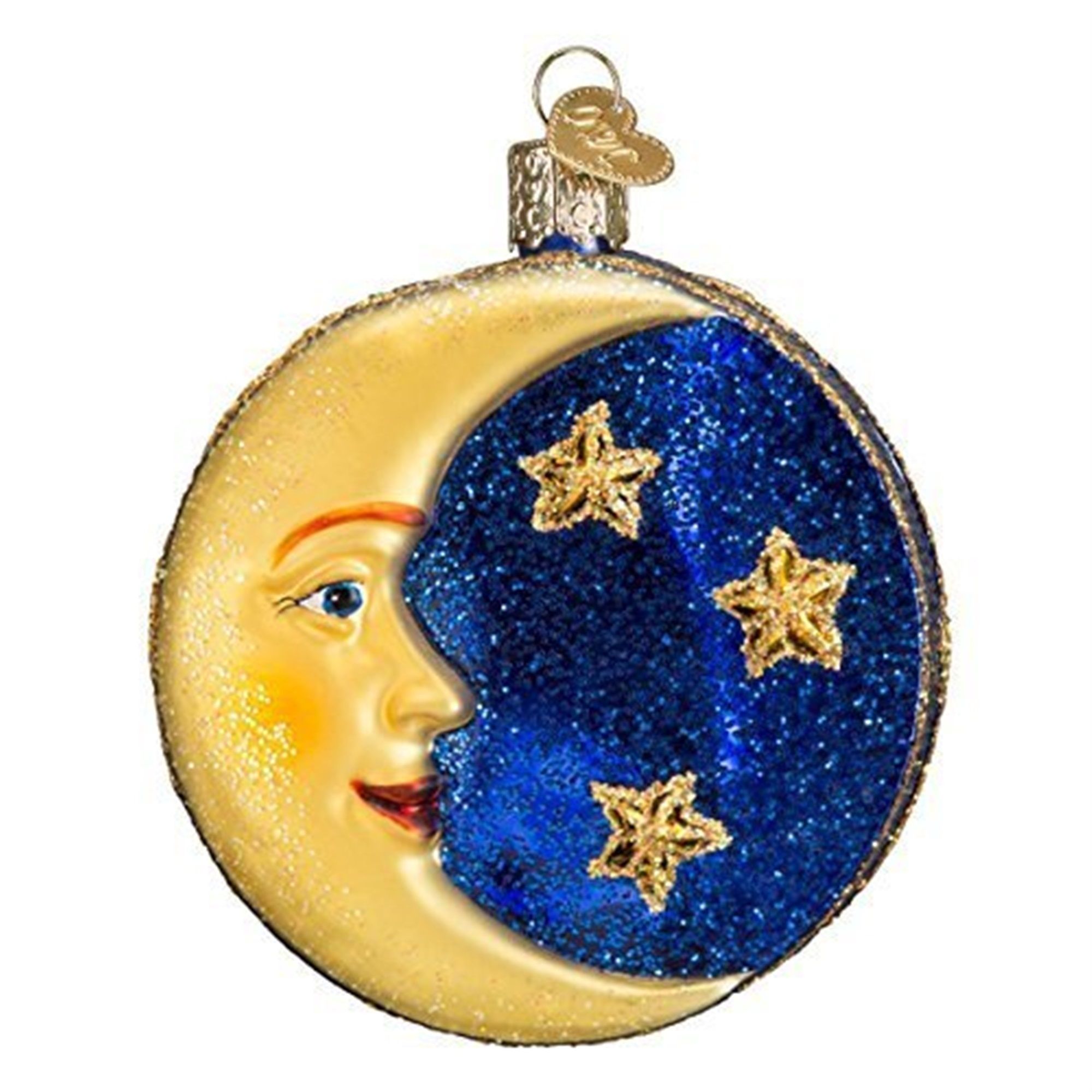 Old World Christmas 729343220189 Glass Blown Ornament for Christmas Tree - Man In The Moon