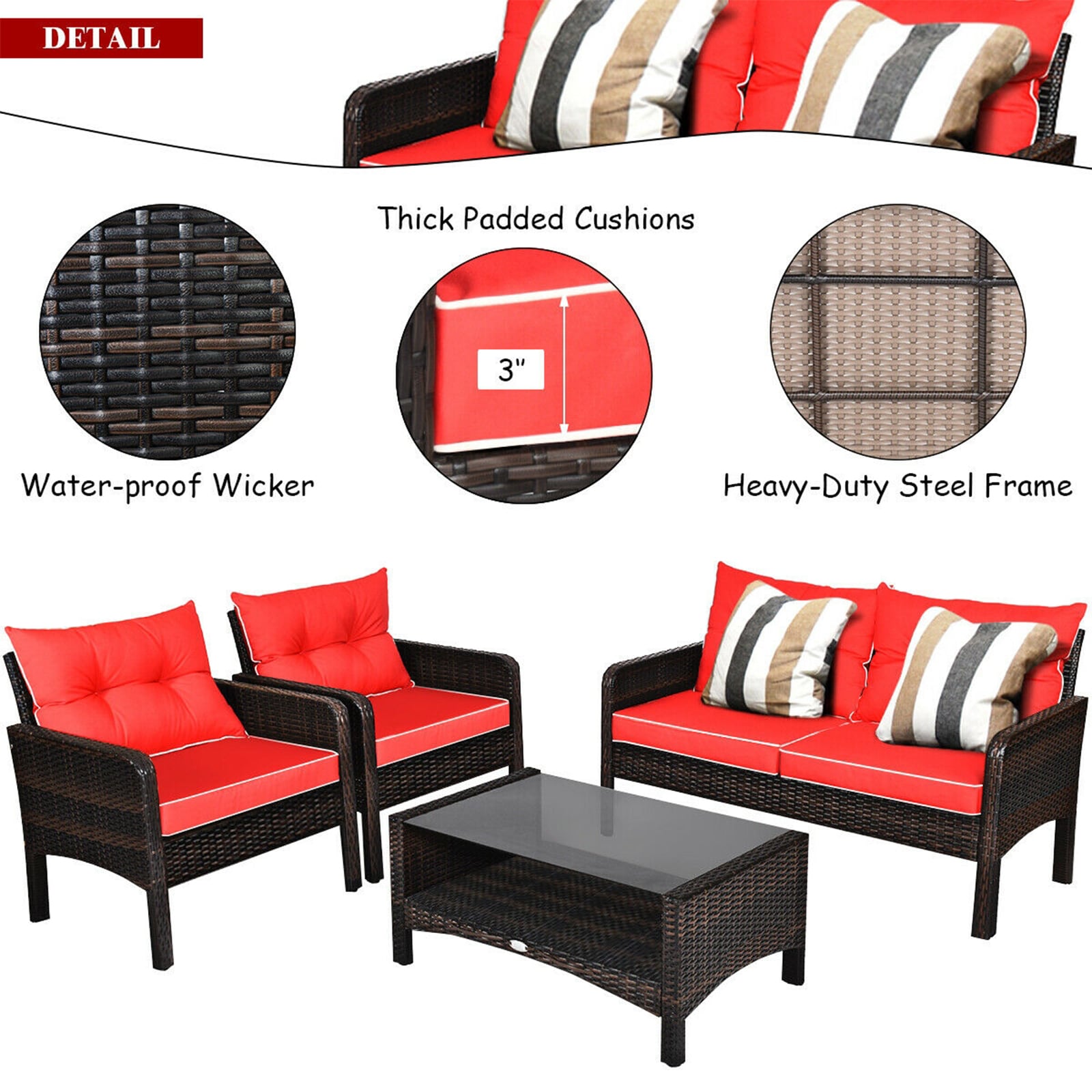 WELLFOR OUG68637ARE+ Patio-Conversation-Sets - View #8