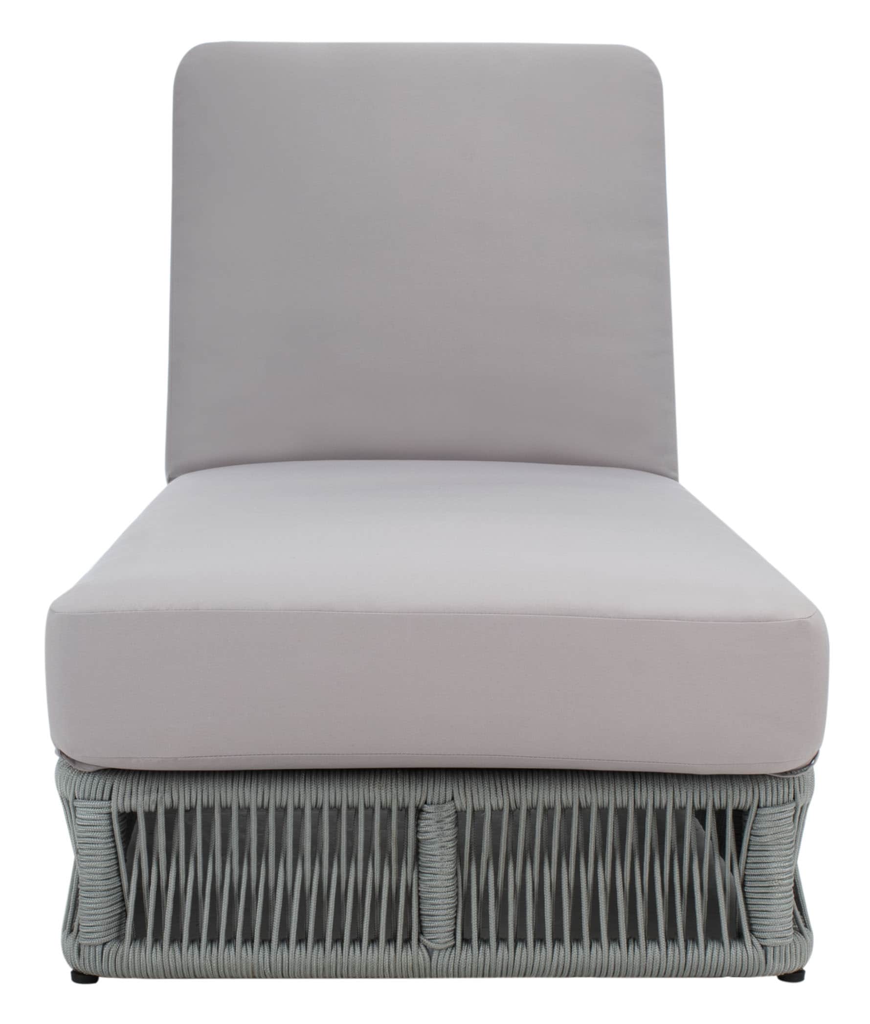 Safavieh PAT7527C Gillian Woven Outdoor Daybed with White Cushions and Steel Frame