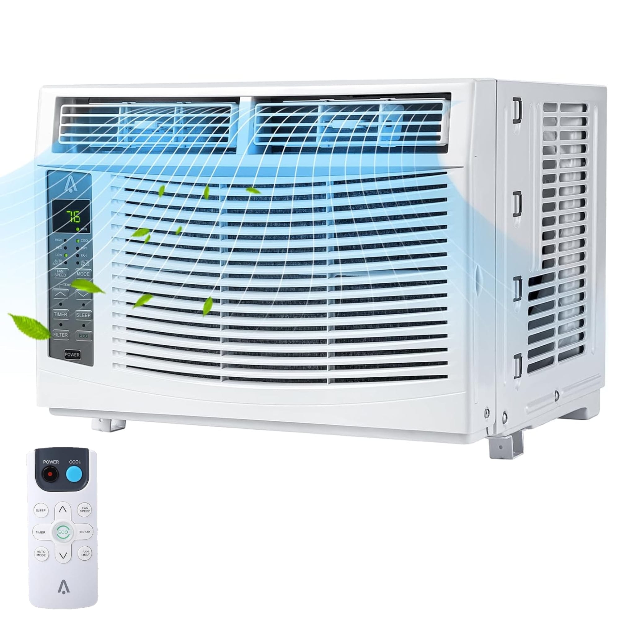 GAOMON 6000 BTU Window Air Conditioner Remote Control Cools Up to 250 Sq Ft White Compact Quiet Window AC Unit for Small Rooms Bedroom Apartment