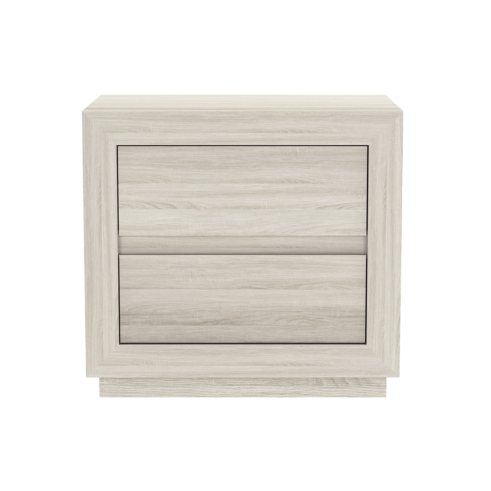 Manhattan Comfort - Soren Contemporary 26" Nightstand in Whitewashed Oak (2-Drawer)