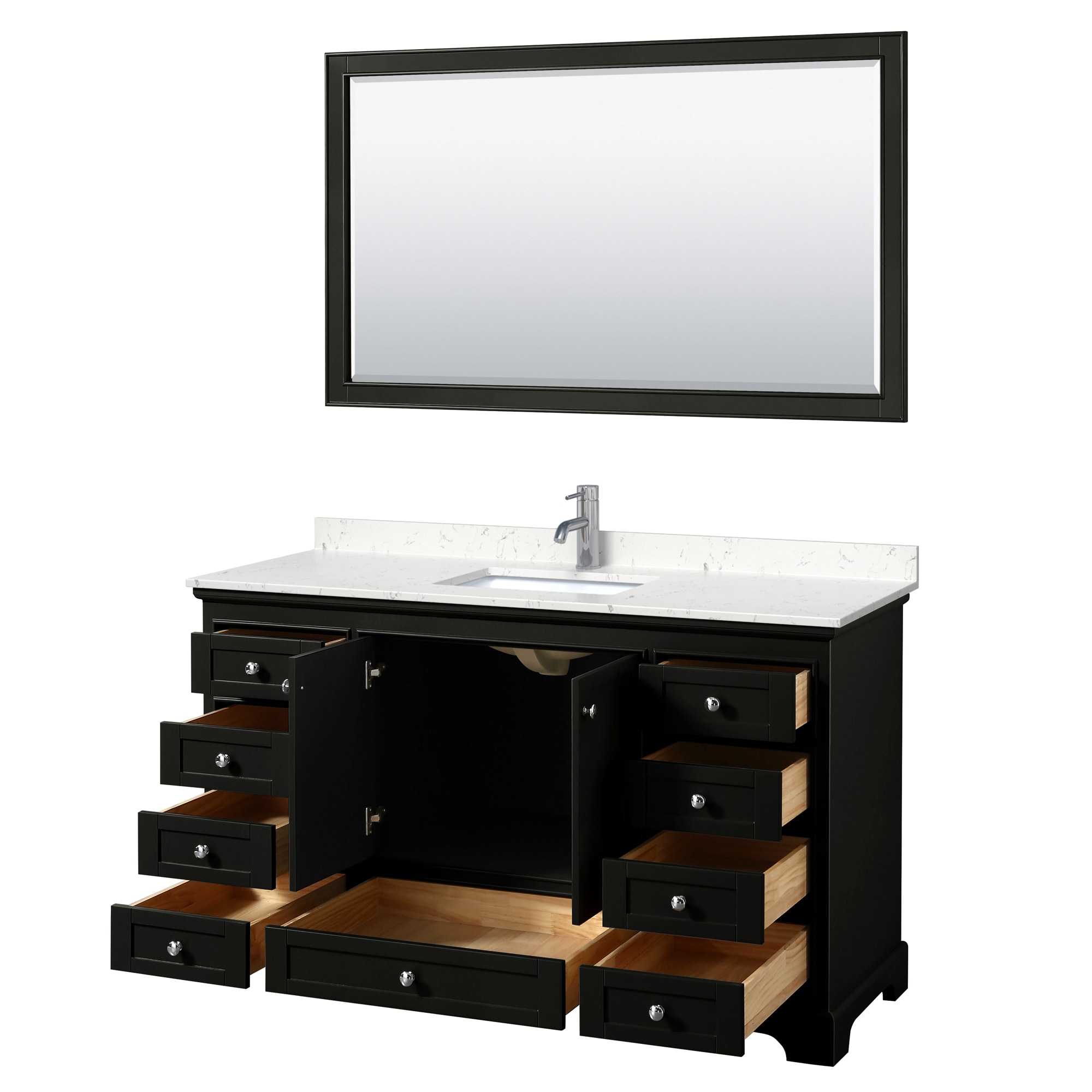 Wyndham Collection WCS202060SDEC2UNSM58 Bath-Vanity-Combo - View #2