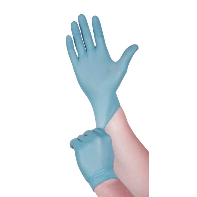 Blue Hawk One Size Fits All Nitrile Reusable Cleaning Gloves at Lowes.com