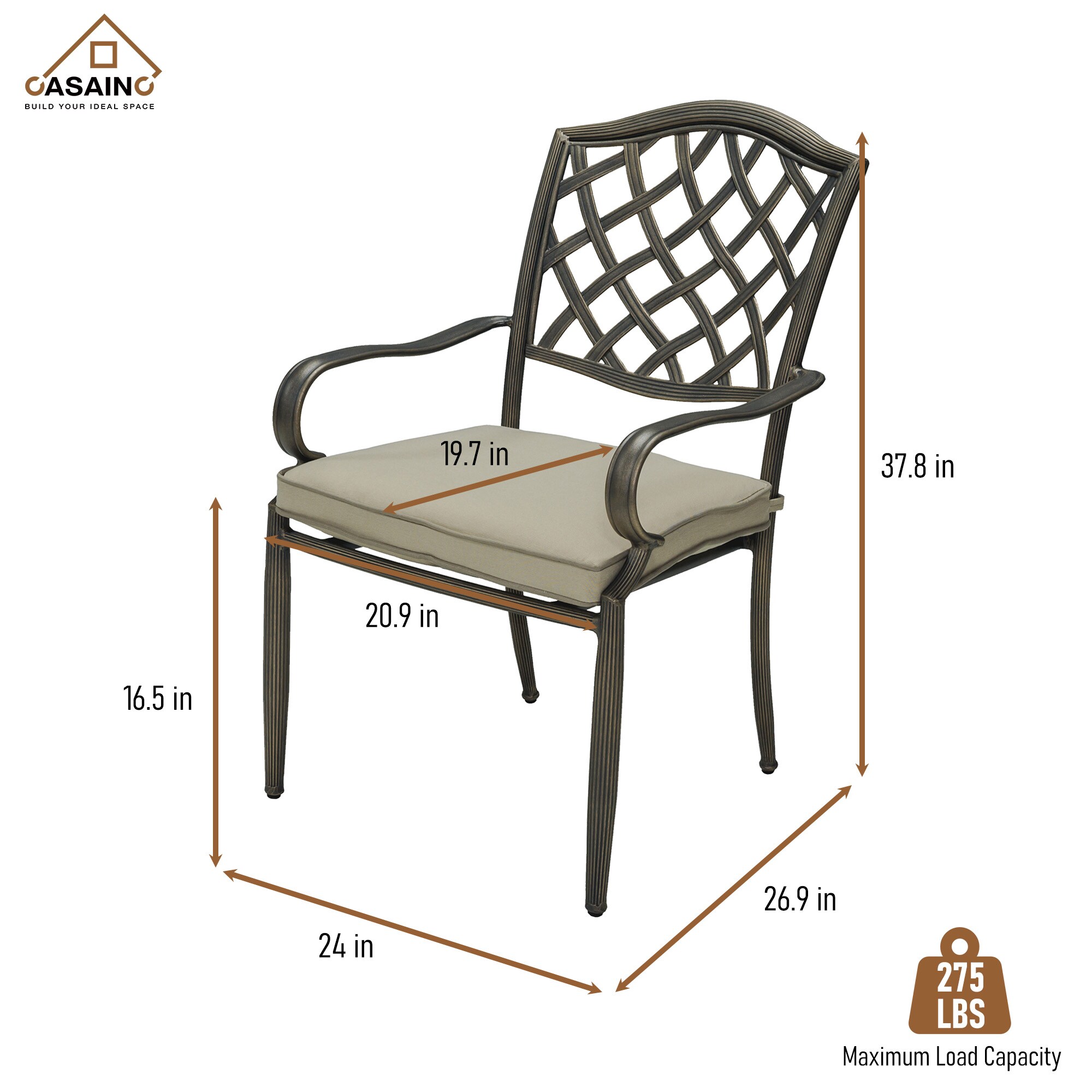 CASAINC CA-IVYSR111 Dining-Chairs - View #8