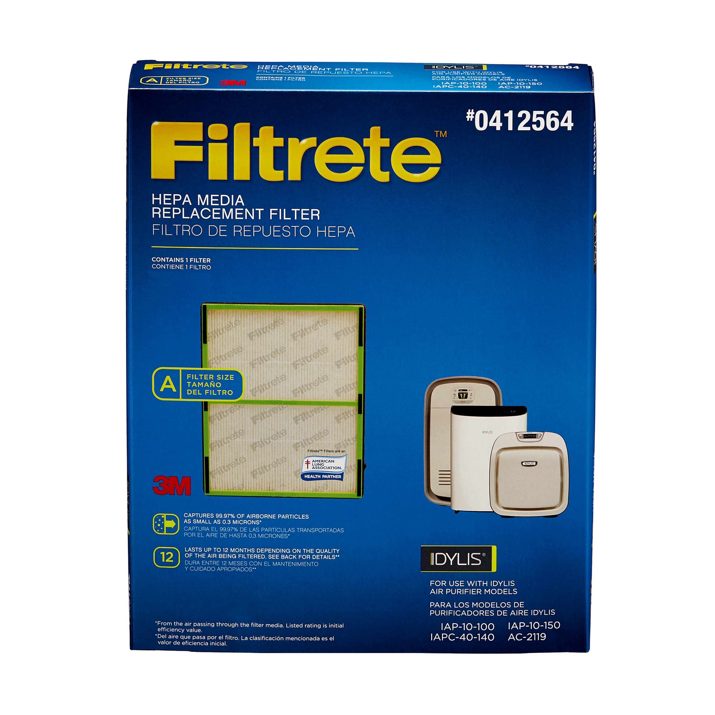 Idylis Replacement- A Hepa Air Purifier Filter | - Filtrete LOWESRAPF-A-4