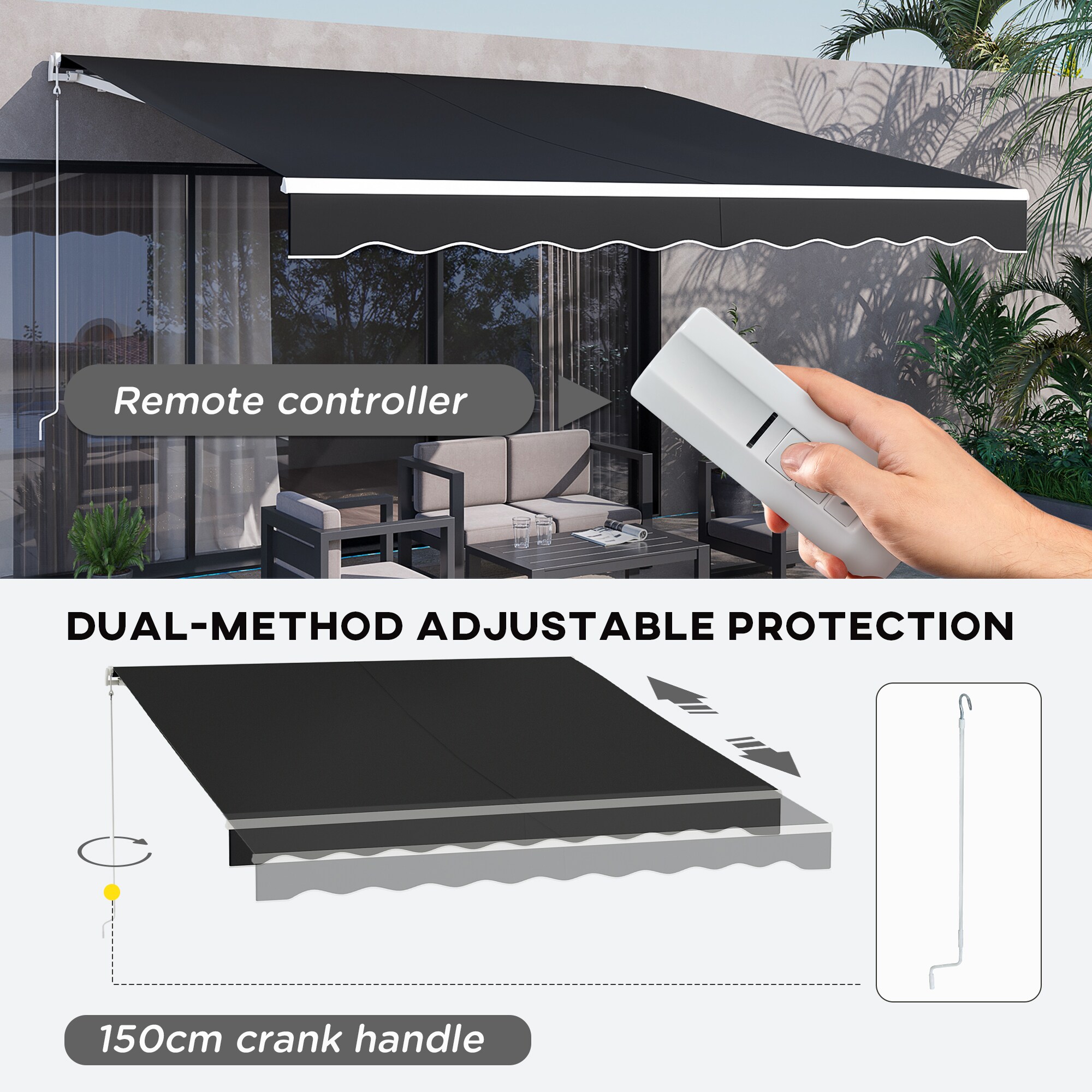 Outsunny 840-245V81BK awnings - View #3
