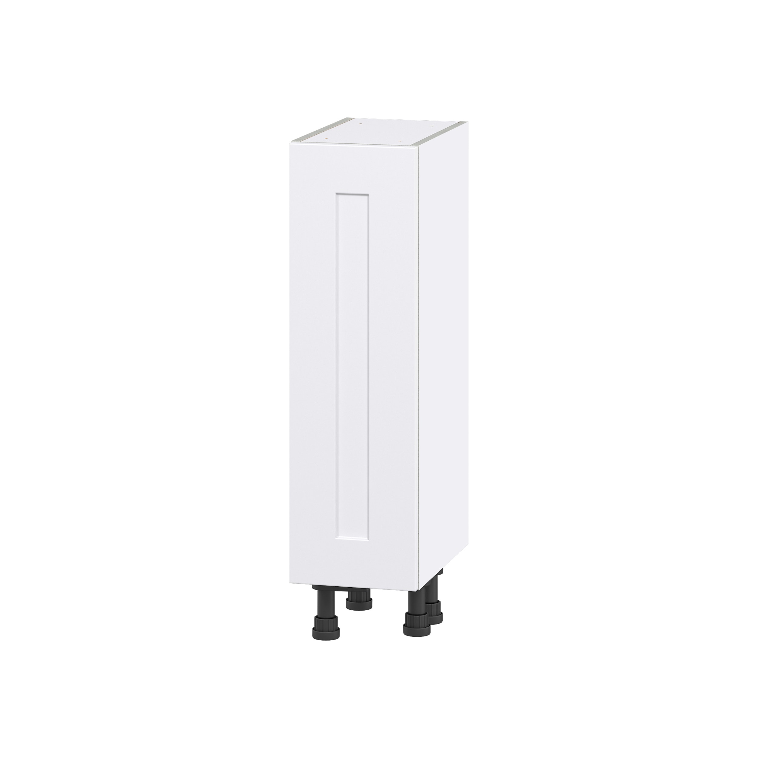 Hugo&Borg Jolie 9-in W x 34.5-in H x 14-in D Warm White Base Fully Assembled Cabinet (Flat Panel Shaker Door Style)