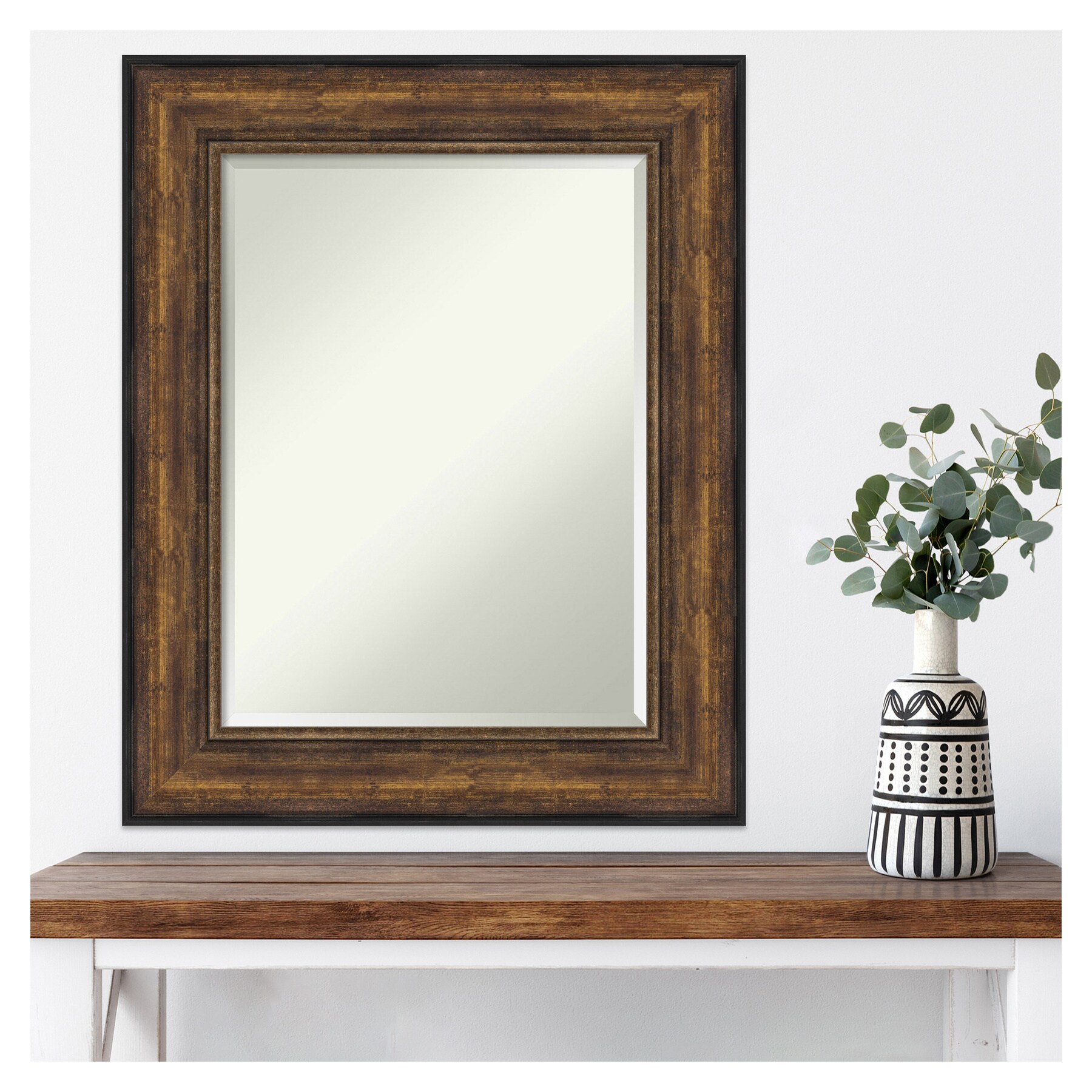 Amanti Art Ballroom Bronze 25.5-in W x 31.5-in H Bronze Framed Wall Mirror  in the Mirrors department at