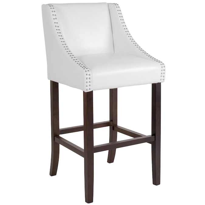 Upholstered Bar Stool In The Stools, White Leather Bar Stools