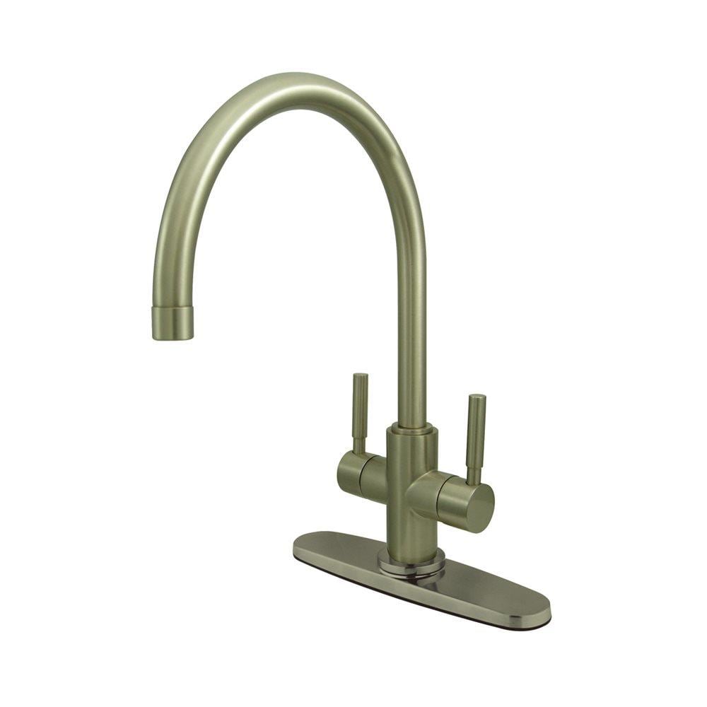 Elements of Design ES8778DLLS Concord Brushed Nickel Double Handle High-arc Kitchen Faucet