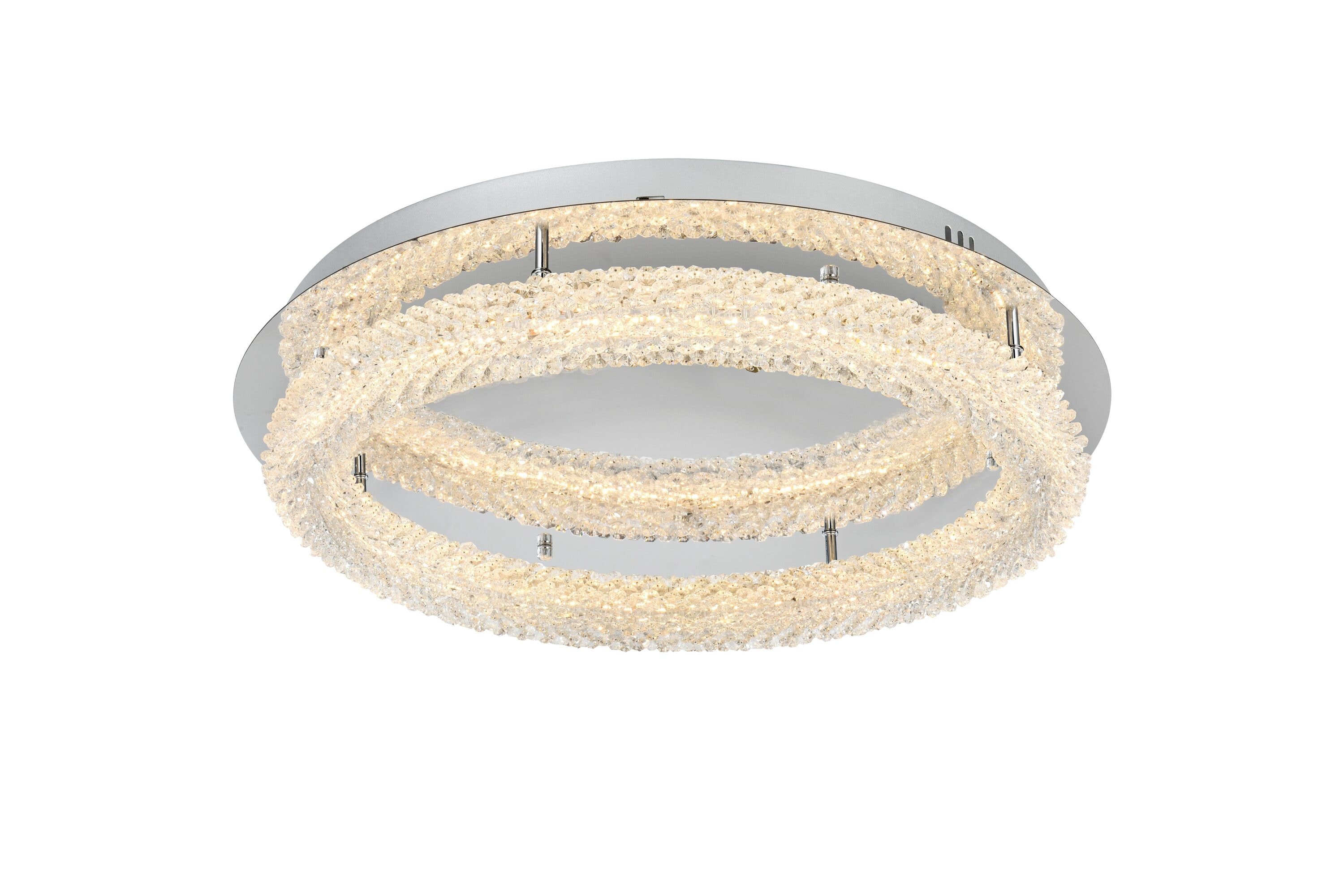 Bowen 26'' Chrome Crystal LED Flush Mount Light