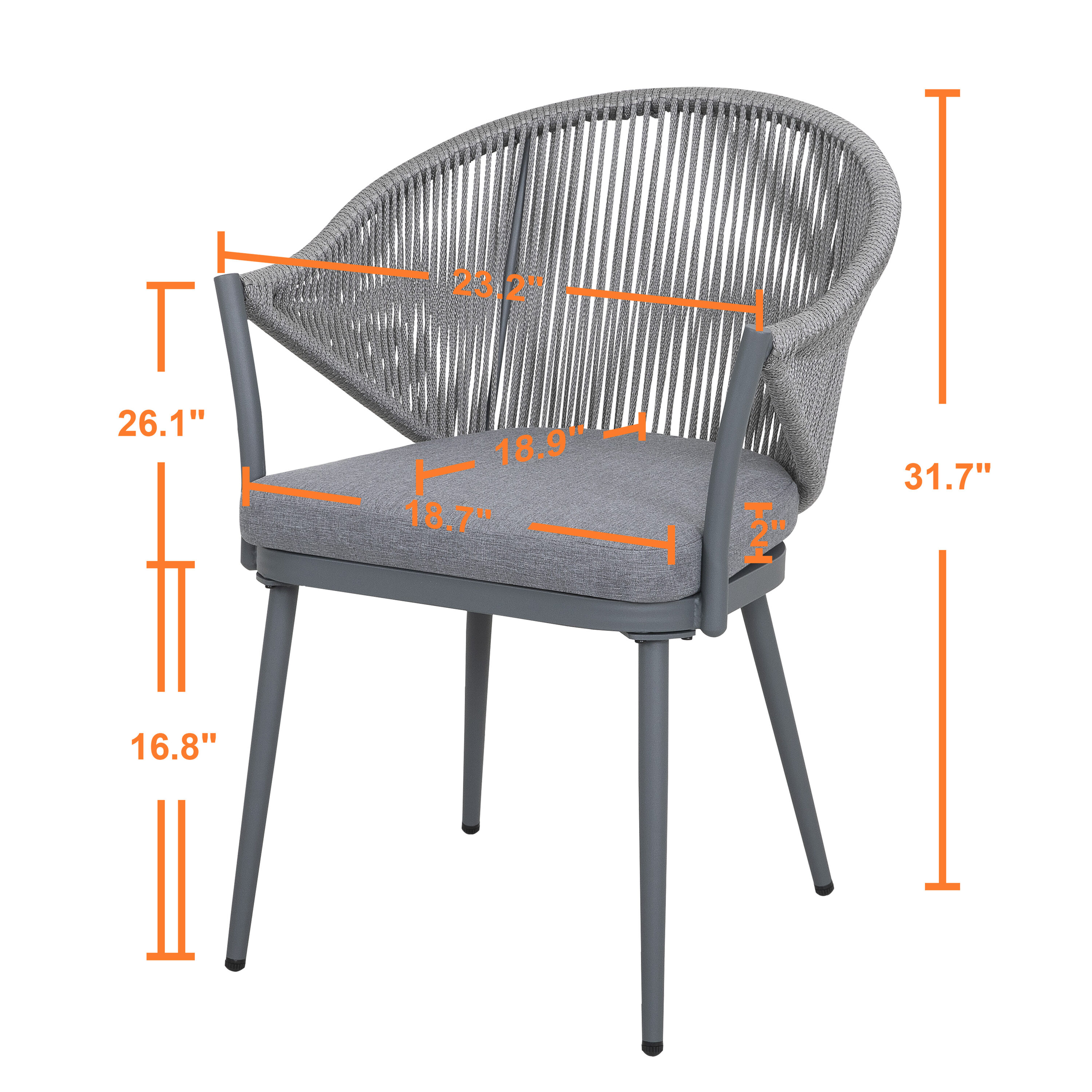 Nuu Garden DW201-GR Patio-Chairs - View #10