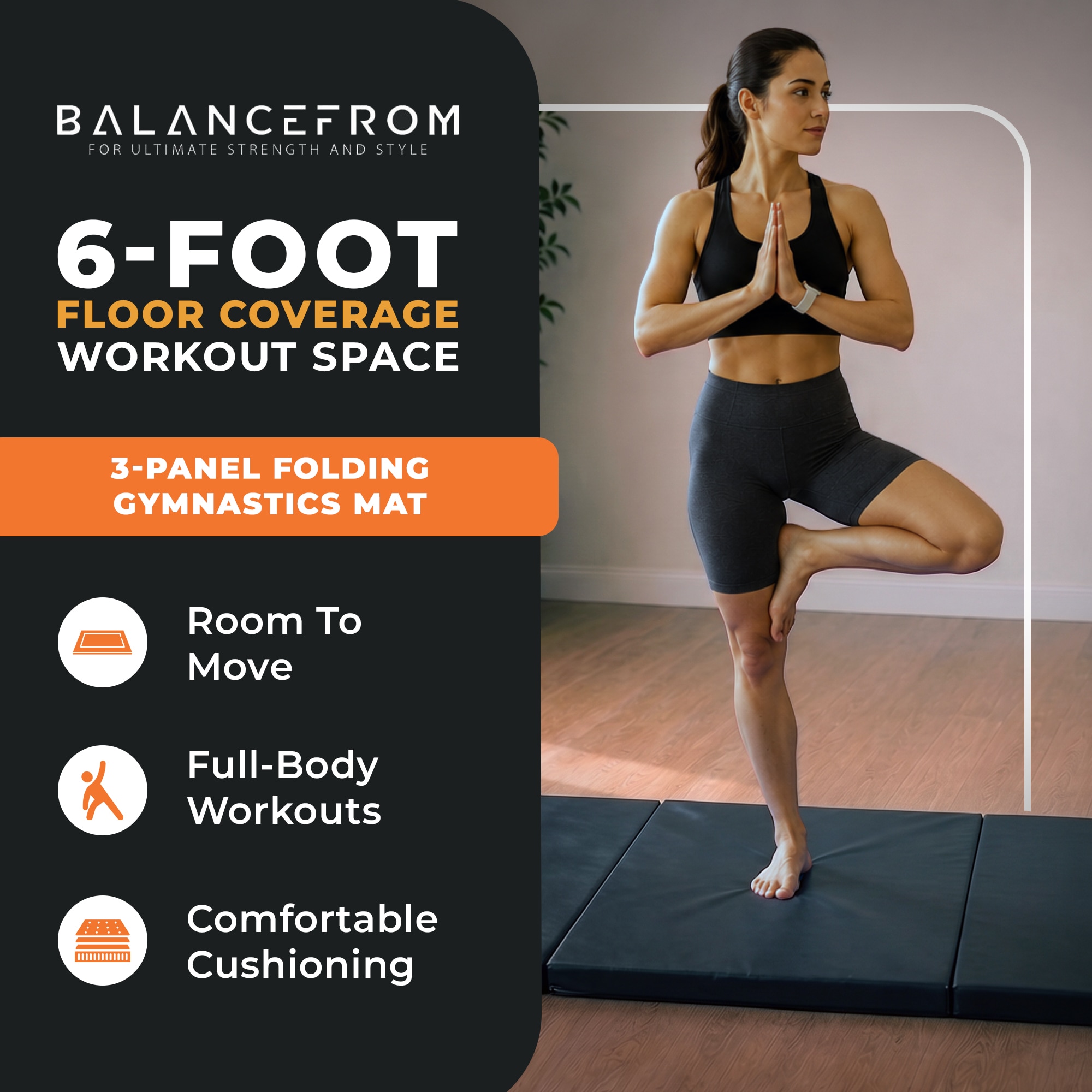 Balancefrom BFGM-3BLK Fitness-Equipment-Mats - View #2