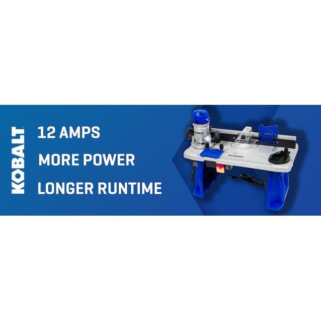 K 12 Router Kobalt 1/4-in and 1/2-in 12 -Amp 2 -HP Variable Speed Fixed Router in ...