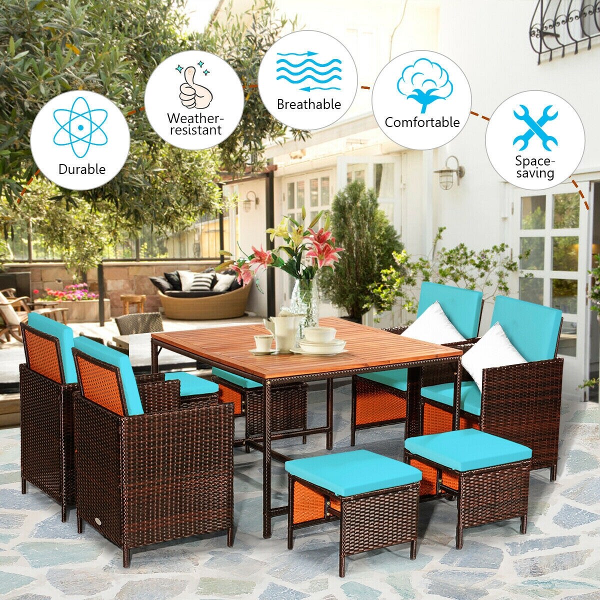 Slickblue D-CO-+UT47607WH Patio-Dining-Sets - View #7