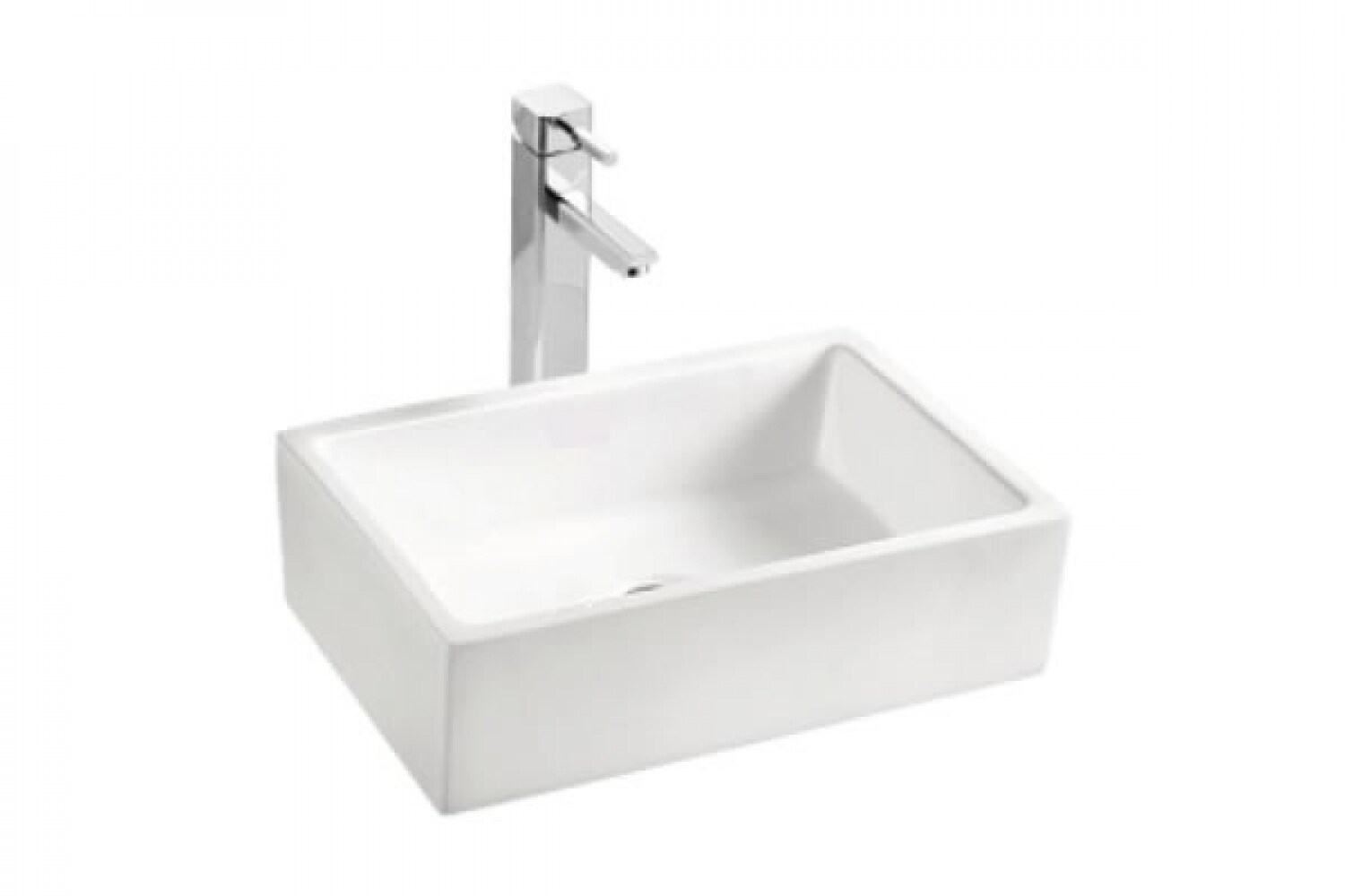 American Imaginations 18.25-in. W CUPC Rectangle Undermount Sink Set in Biscuit - Black Hardware - Overflow Drain Incl.