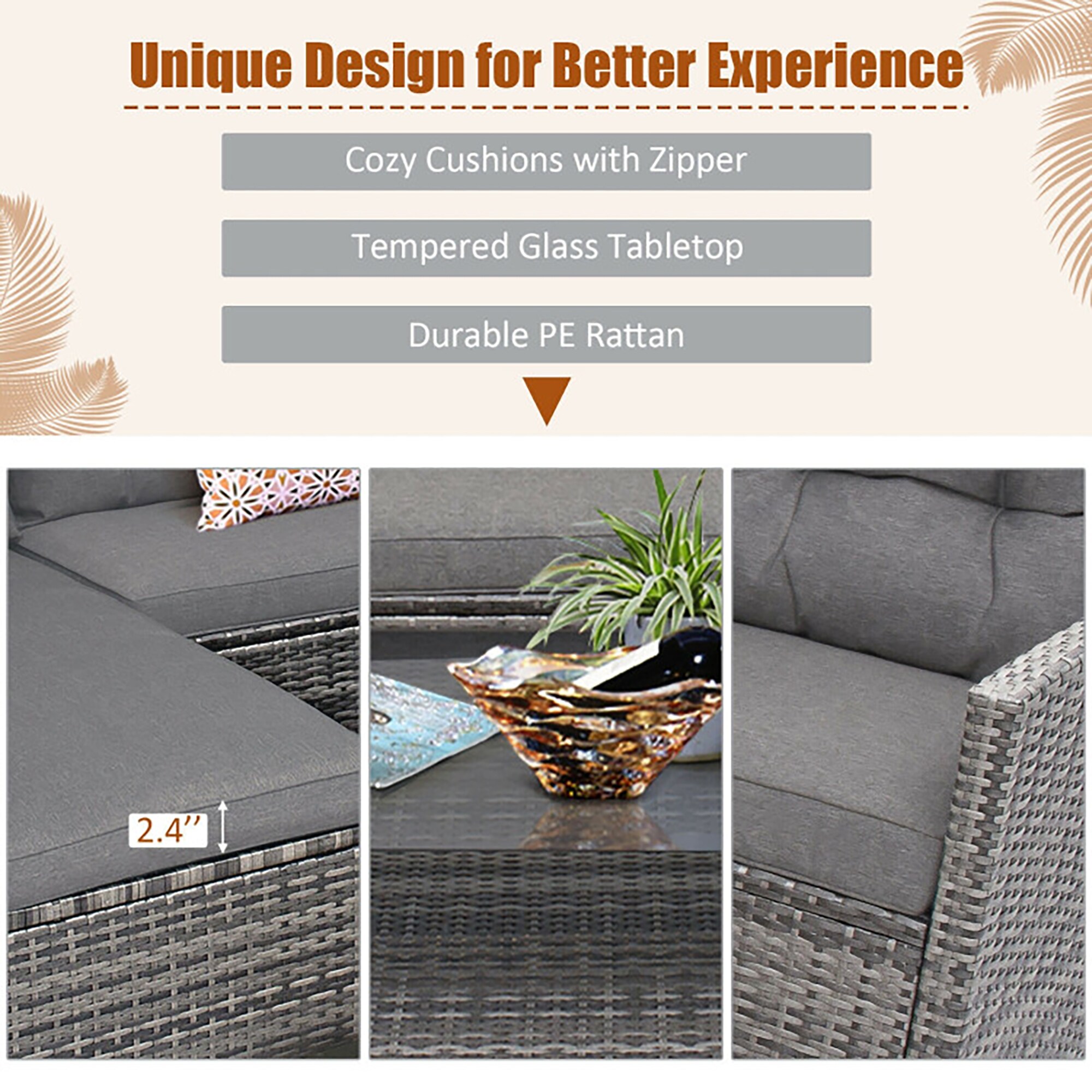 CASAINC WF-HW49647DBN+ Patio-Conversation-Sets - View #8