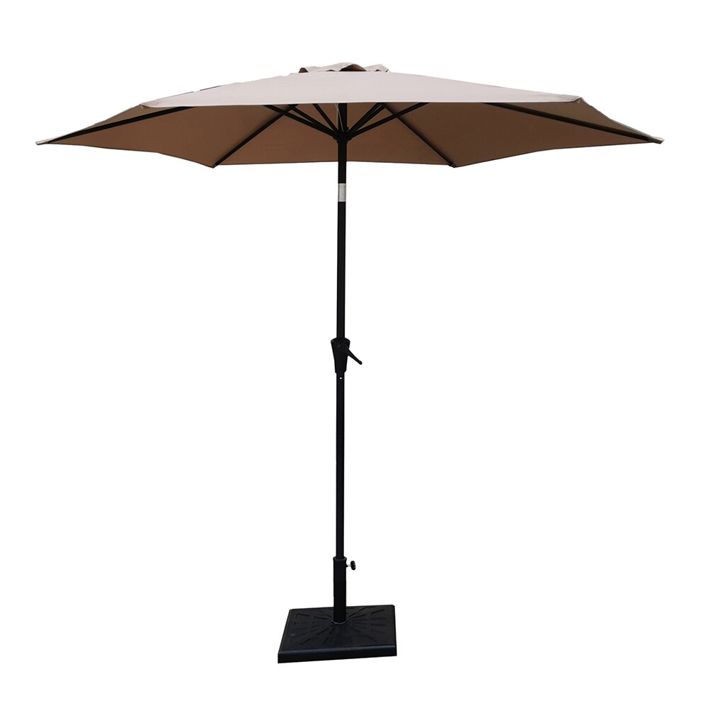 8.8-ft Steel Hexagon Market Patio Umbrella with Base | - Sunrinx MG51-10-PU