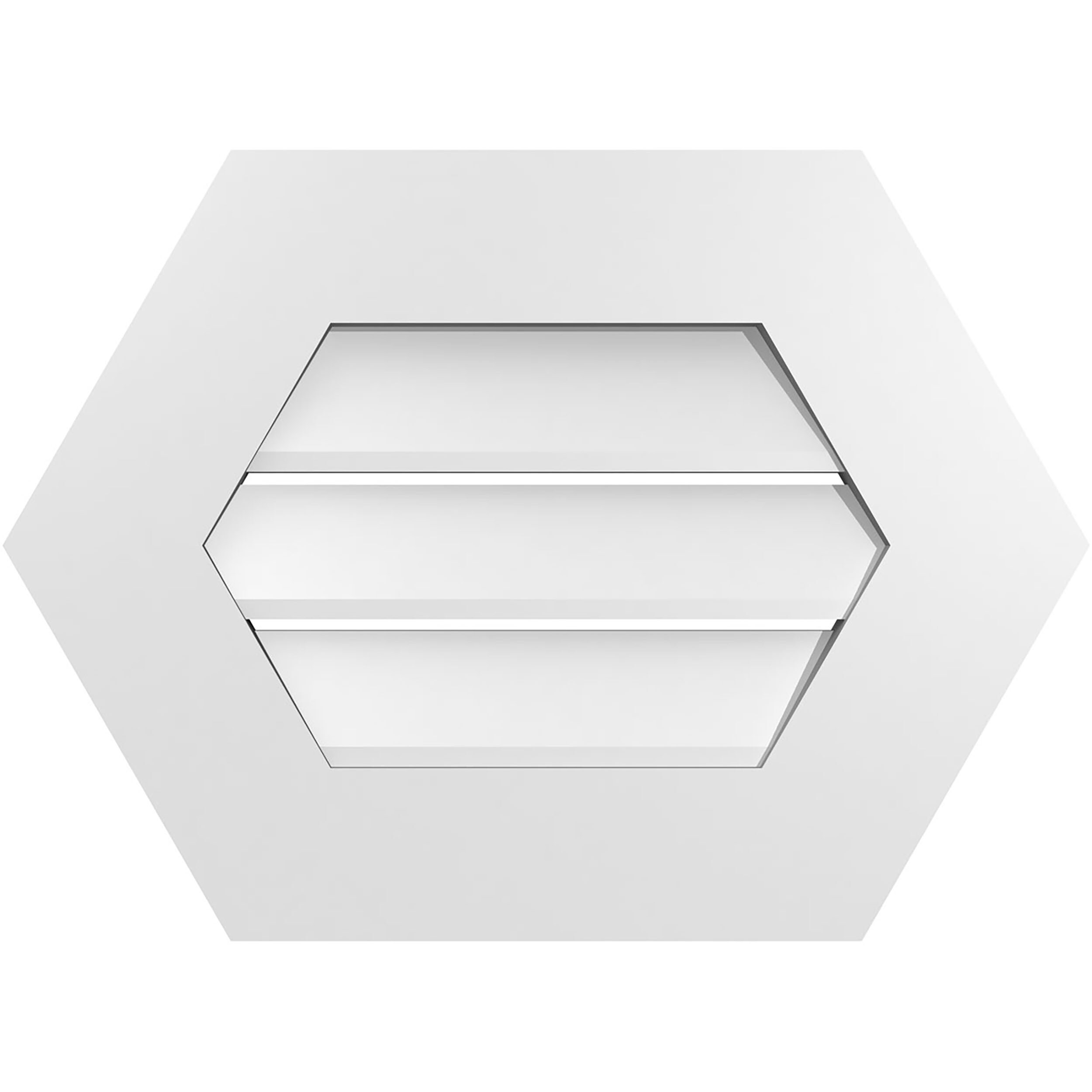 Ekena Millwork GVPHP22X1601SF 22-Inches x 16-Inches Off-white Peaked PVC Gable Louver Vent