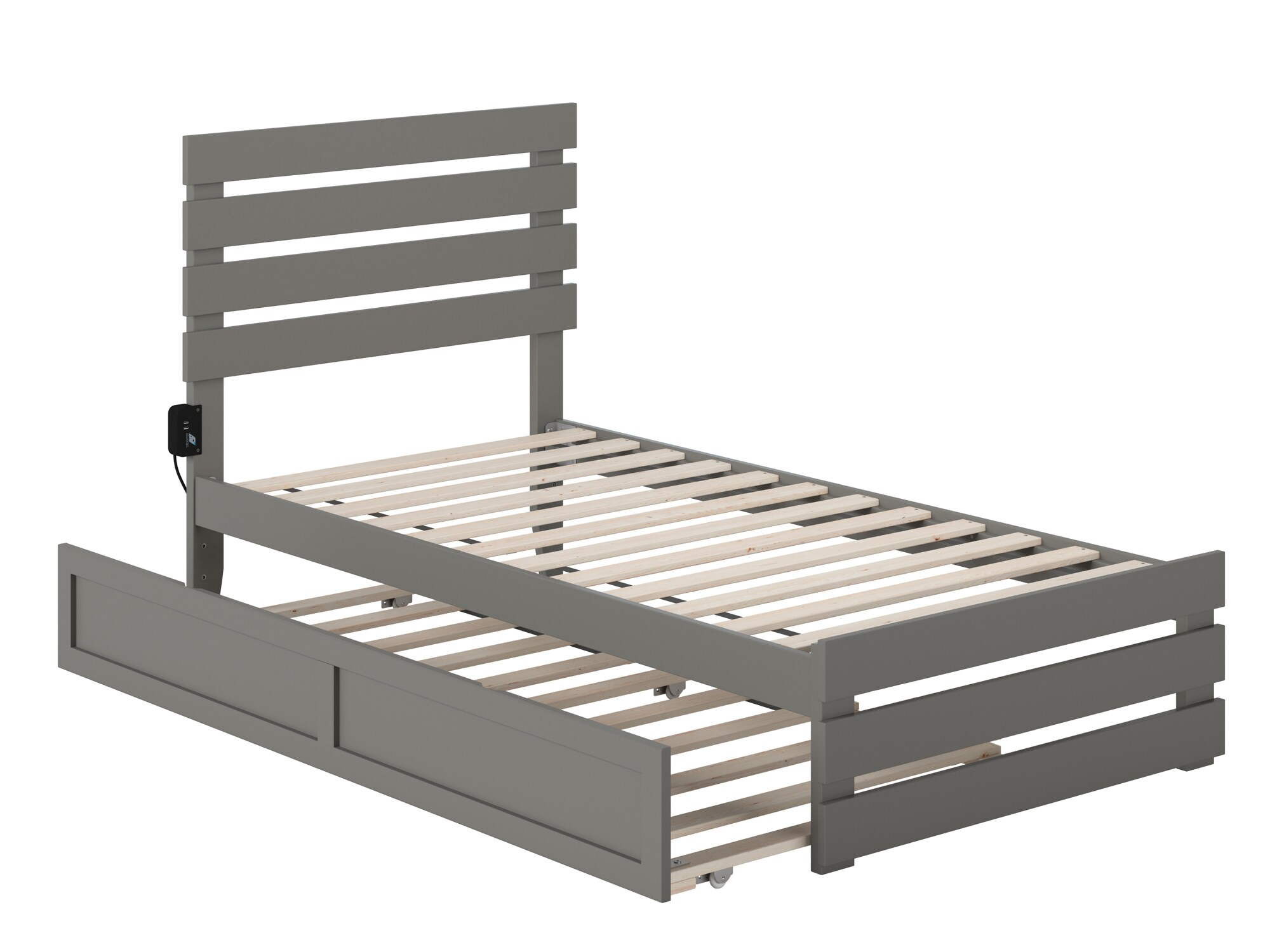AFI Furnishings AG8361229 Oxford Grey Twin Wood Trundle Bed