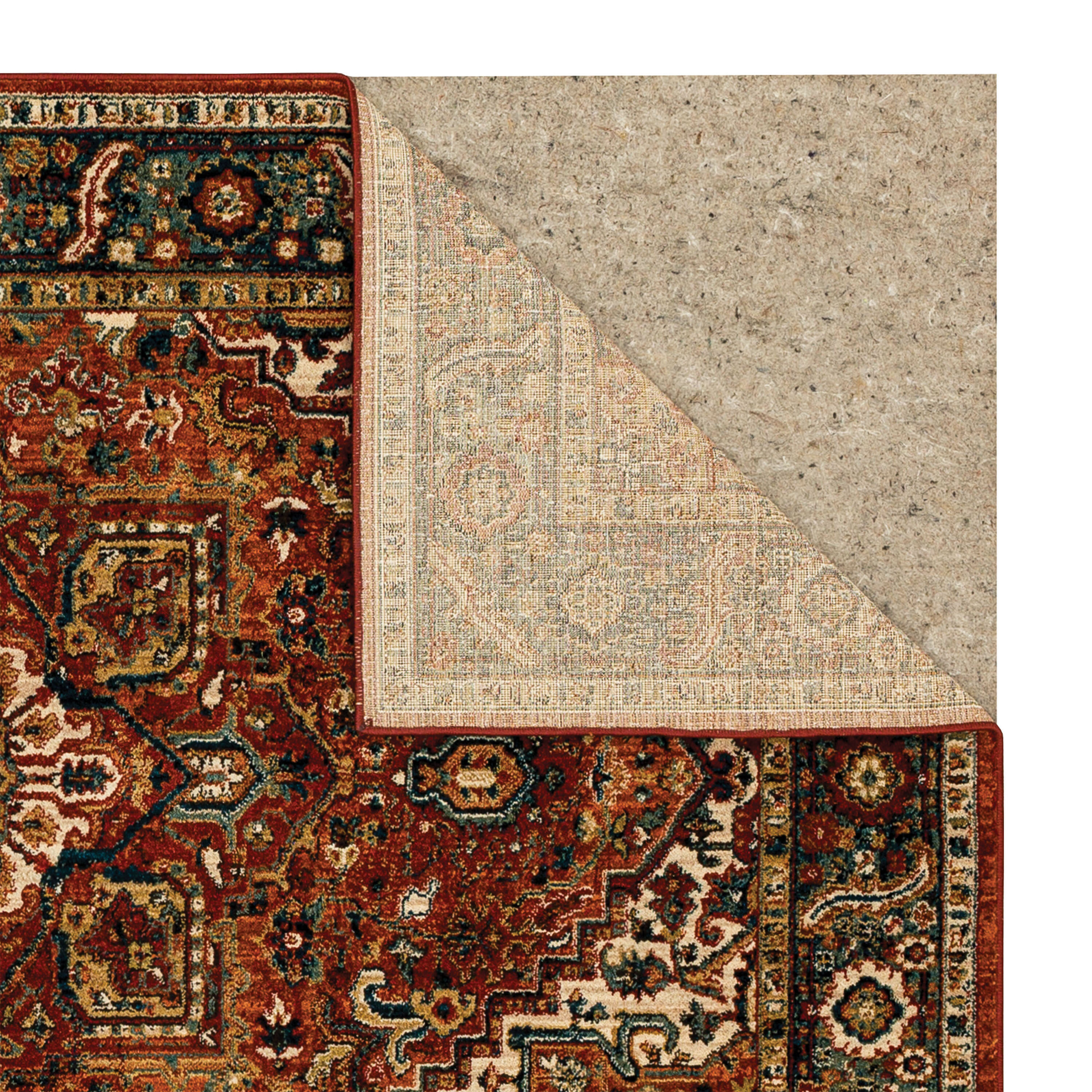 allen + roth with STAINMASTER Davis 7 X 9 (ft) Beige Indoor  Floral/Botanical Area Rug in the Rugs department at