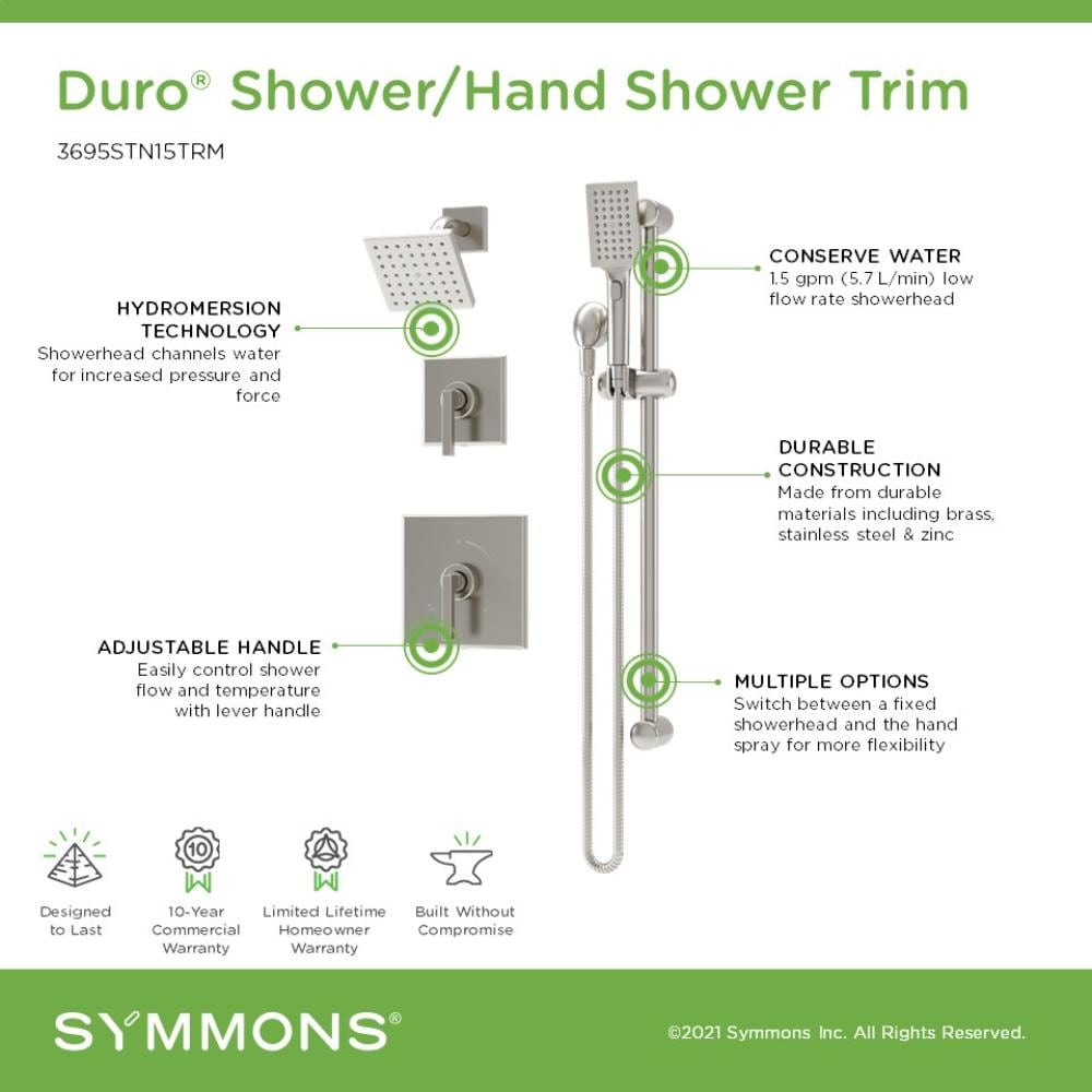 Symmons 3695STN15TRM Tub-Shower-Faucets - View #3
