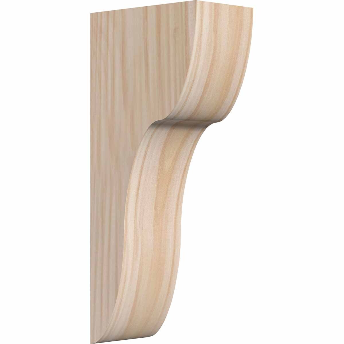 Ekena Millwork COR04X06X14CAR00SDF 3.5-in x 6-in x 14-in Carmel Unfinished Douglas fir Wood Paintable/Stainable Corbel