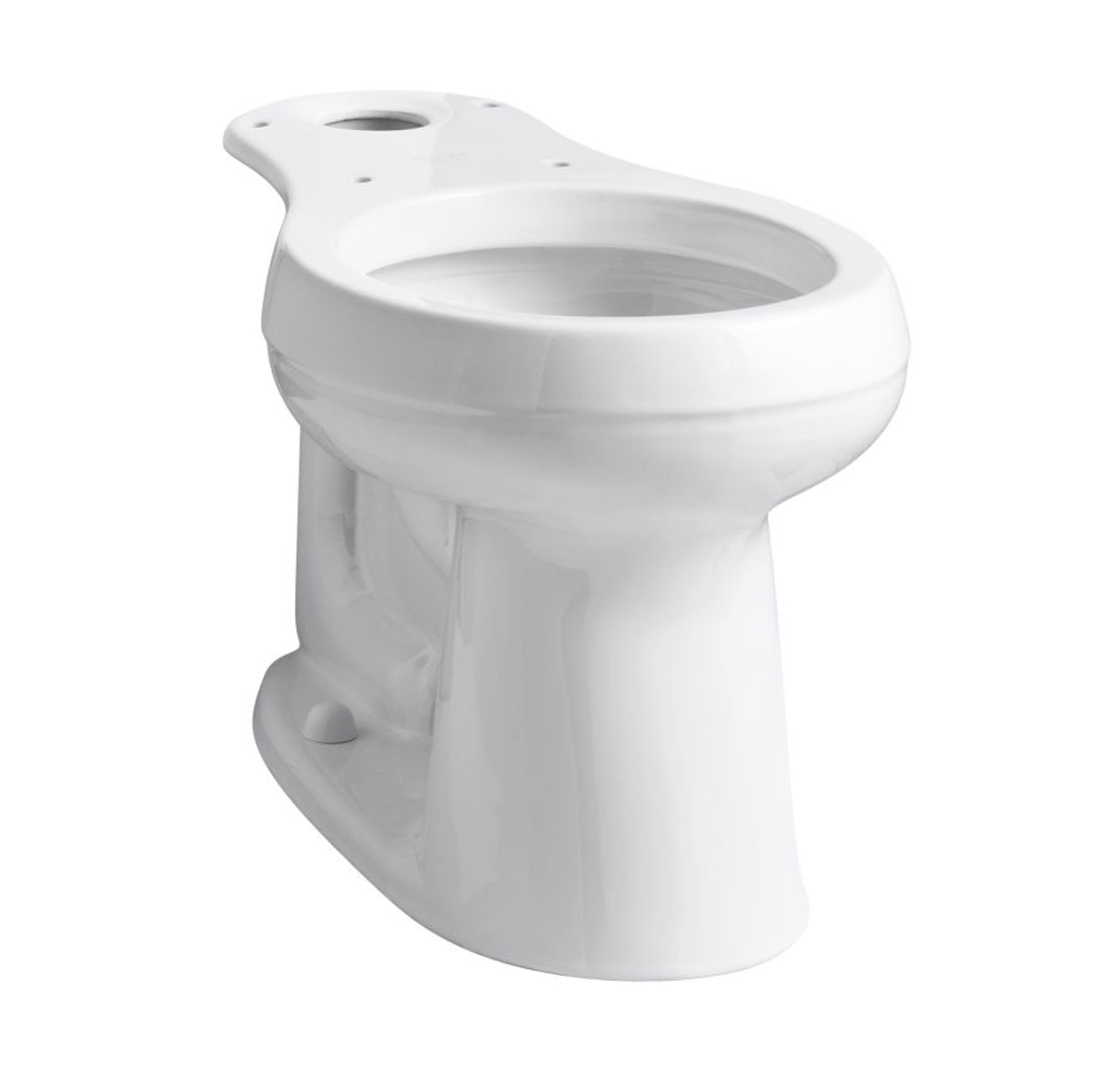 KOHLER Cimarron White Round Chair Height Toilet Bowl in the Toilet ...