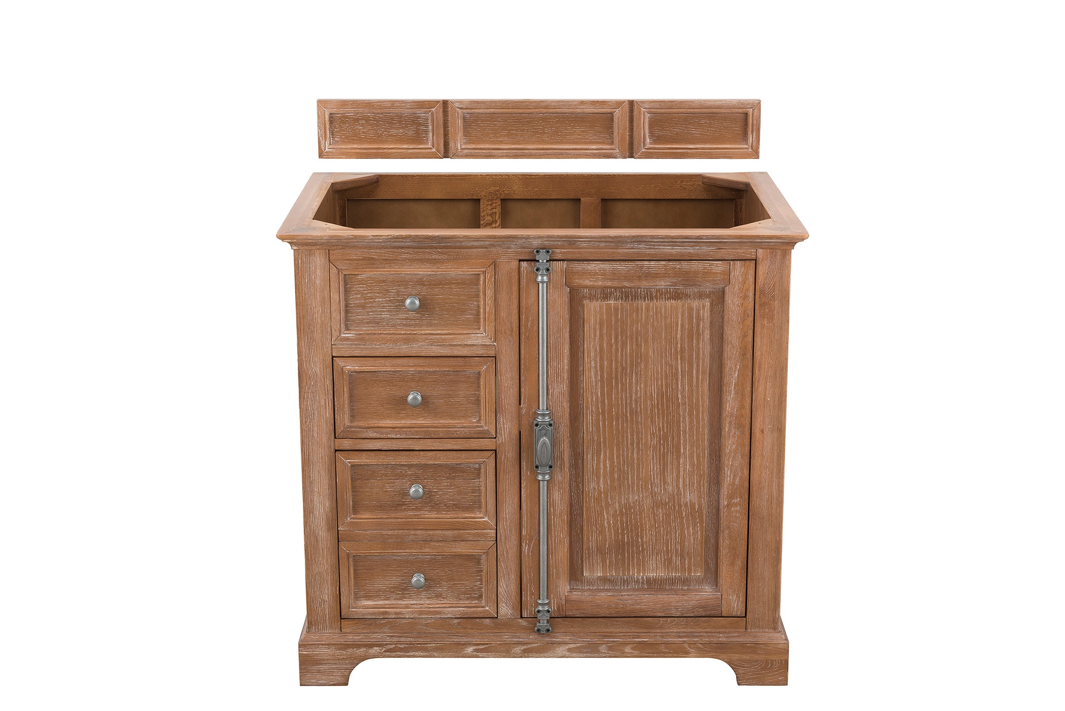 James Martin Vanities 238-105-5511 Providence 36-in Driftwood Bathroom Vanity Base Cabinet without Top