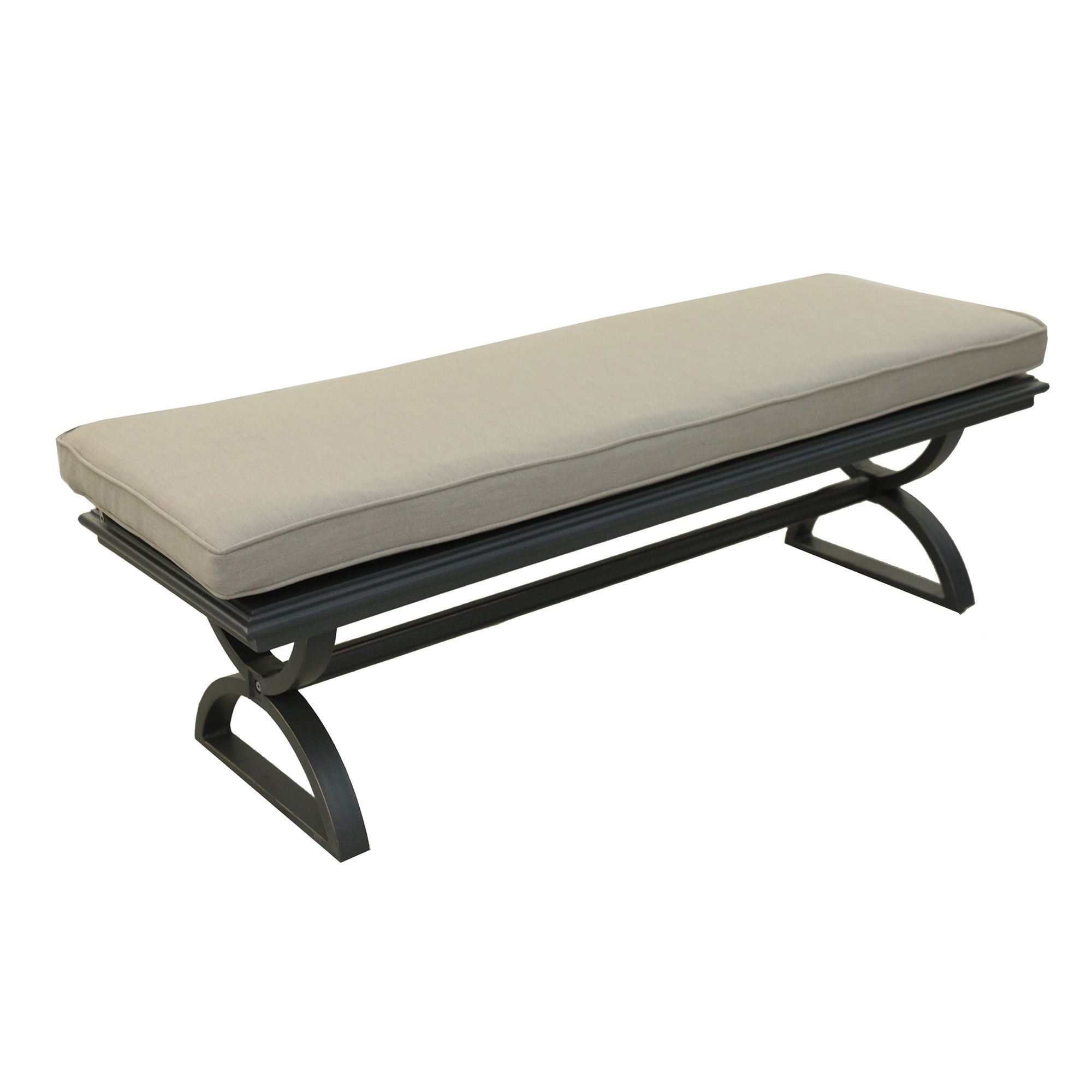 Mondawe MA-GCABQ-17604 60-in W x 30-in H Bronze Steel Garden Bench
