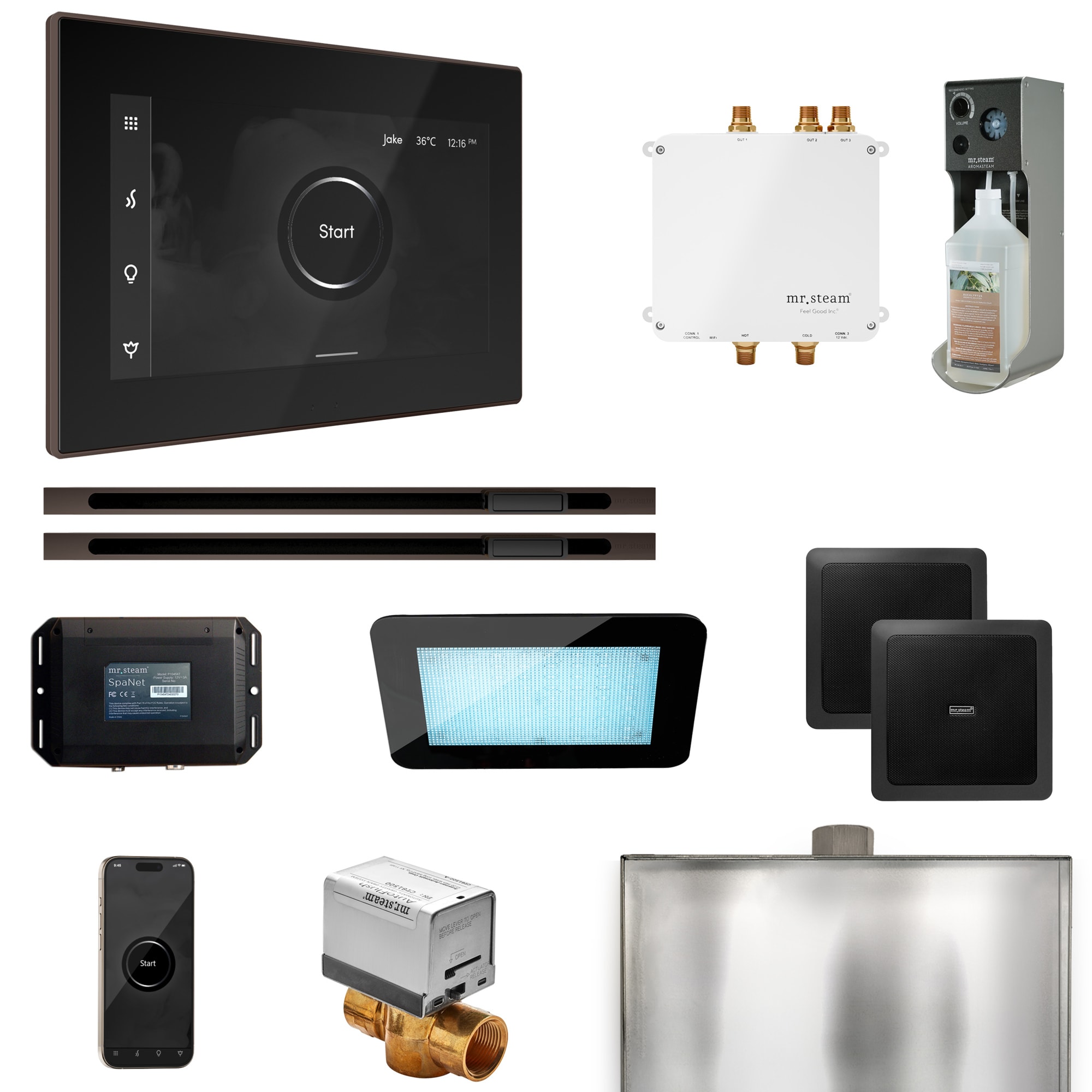 Mr. Steam BLS1-BKXLOB Bliss Black - Oil-Rubbed Bronze Steam Generator Control Kit