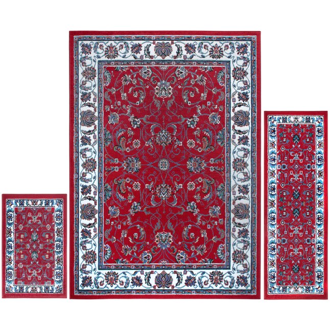 Home Dynamix Ariana Badah Multiple Sizes Red Indoor Border Global Rug Set In The Rugs Department At Com - Home Decorators Faux Sheepskin Area Rugs 8×10
