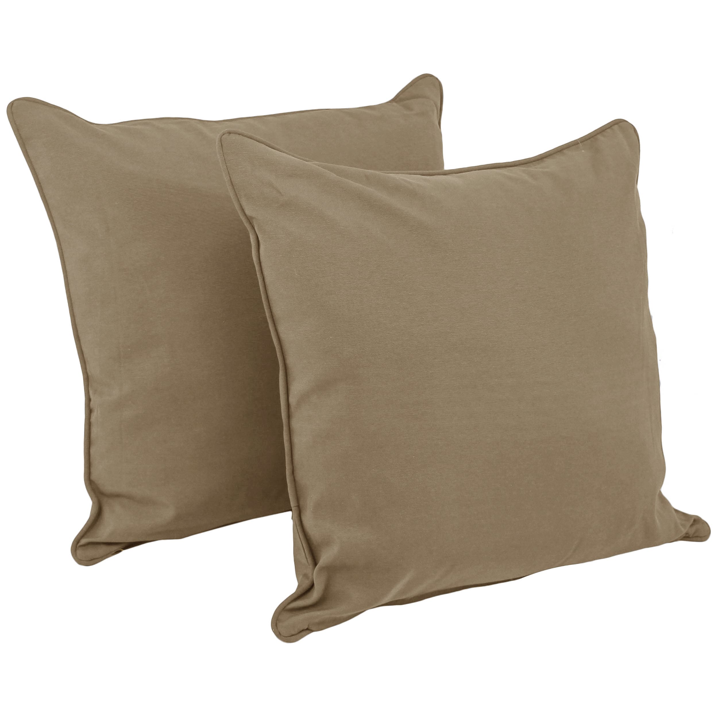 Blazing Needles 9813-CD-S2-TW-TF 2 -Piece 25-in x 25-in Toffee Square Indoor Decorative Pillow